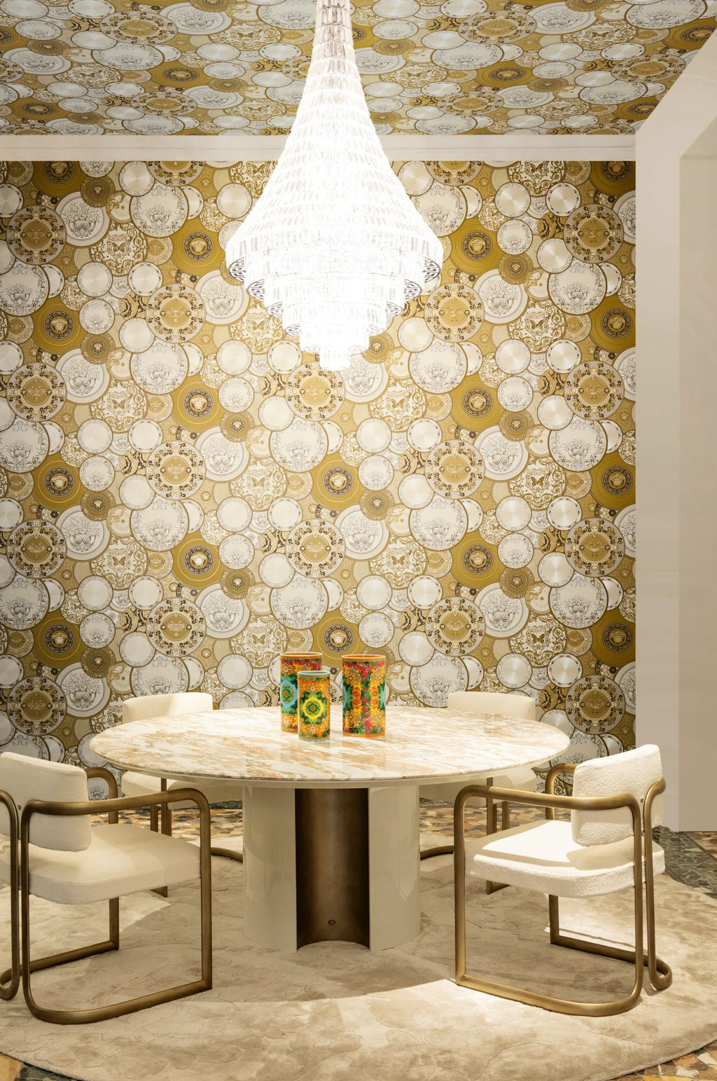 Versace 6-Vliestapete Vinyltapete Gold Kreise