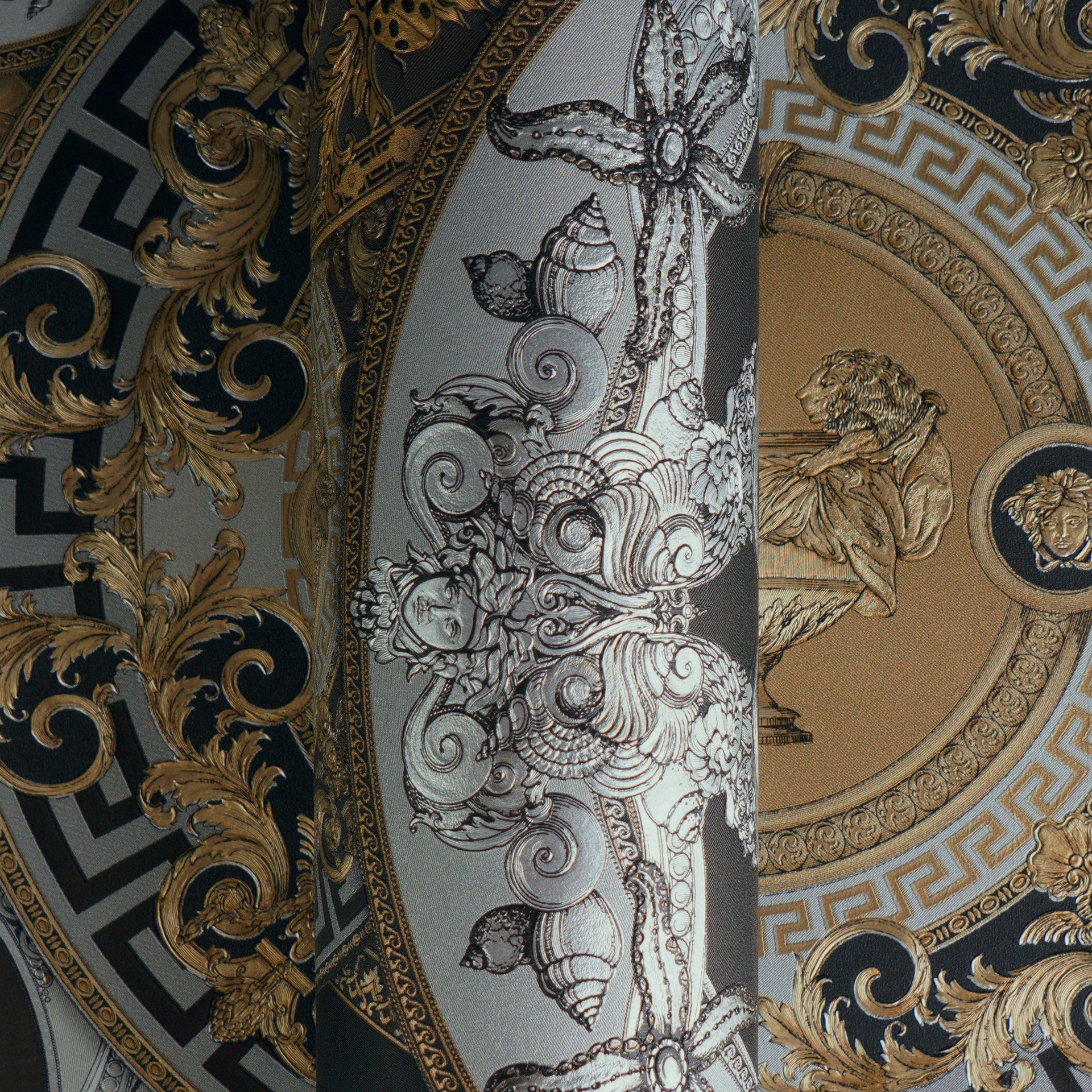 Versace 6-Vliestapete Vinyltapete Schwarz Kreise