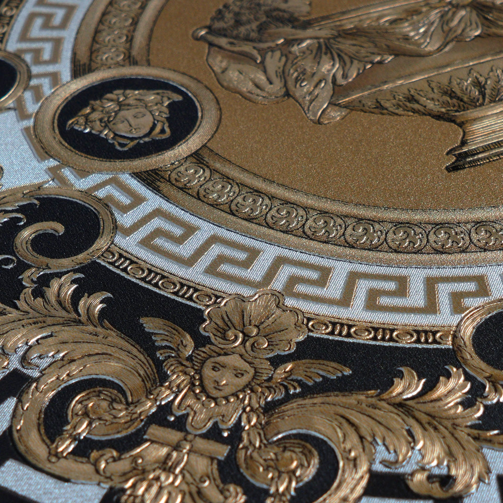 Versace 6-Vliestapete Vinyltapete Schwarz Kreise