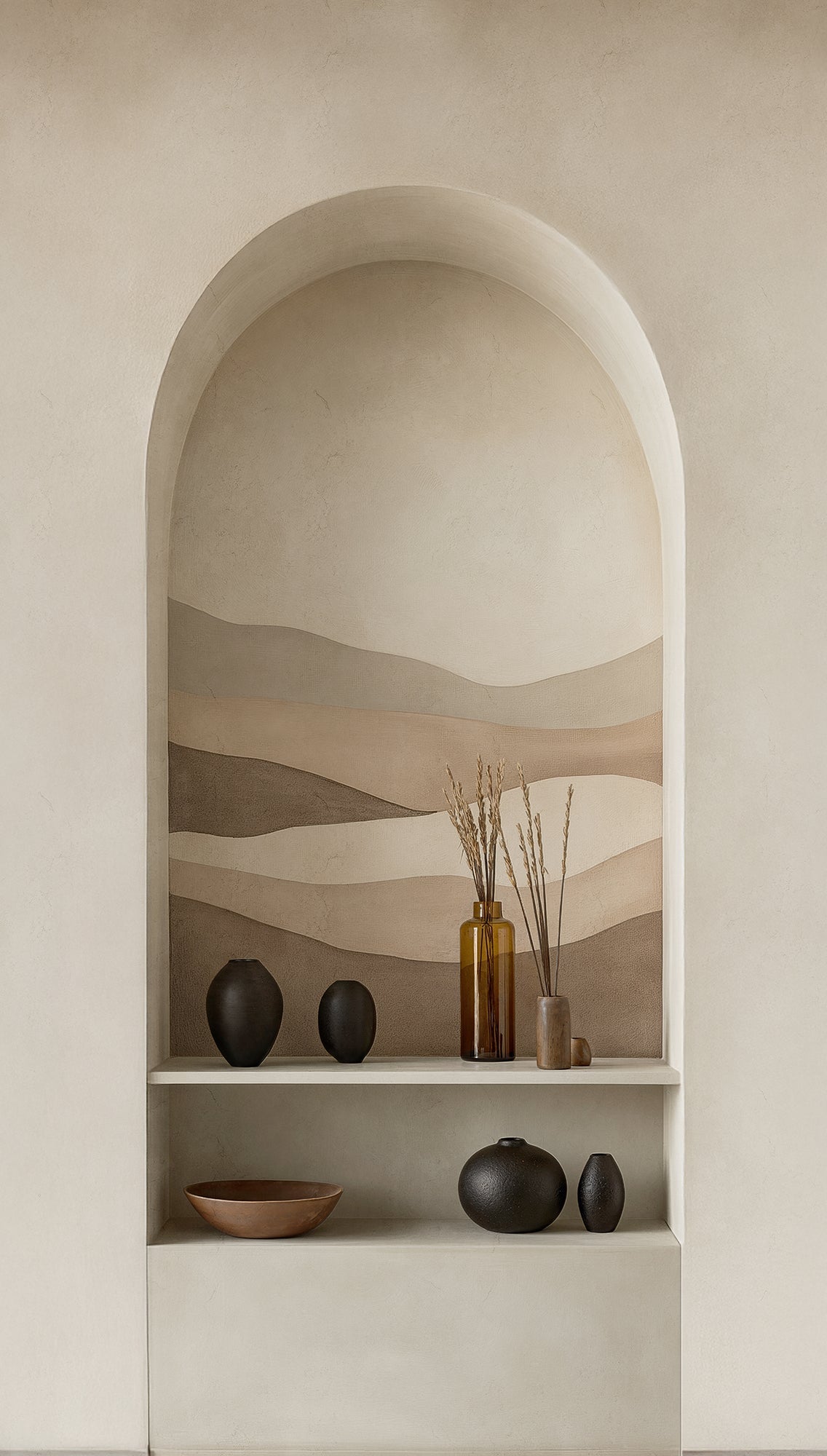 Hochwertige Fototapete Beige 3-d