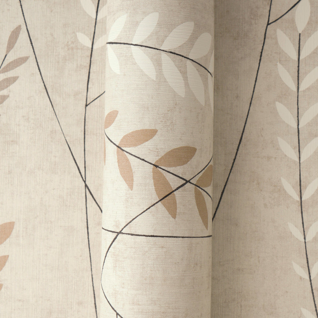Hochwertige Vliestapete Beige Floral
