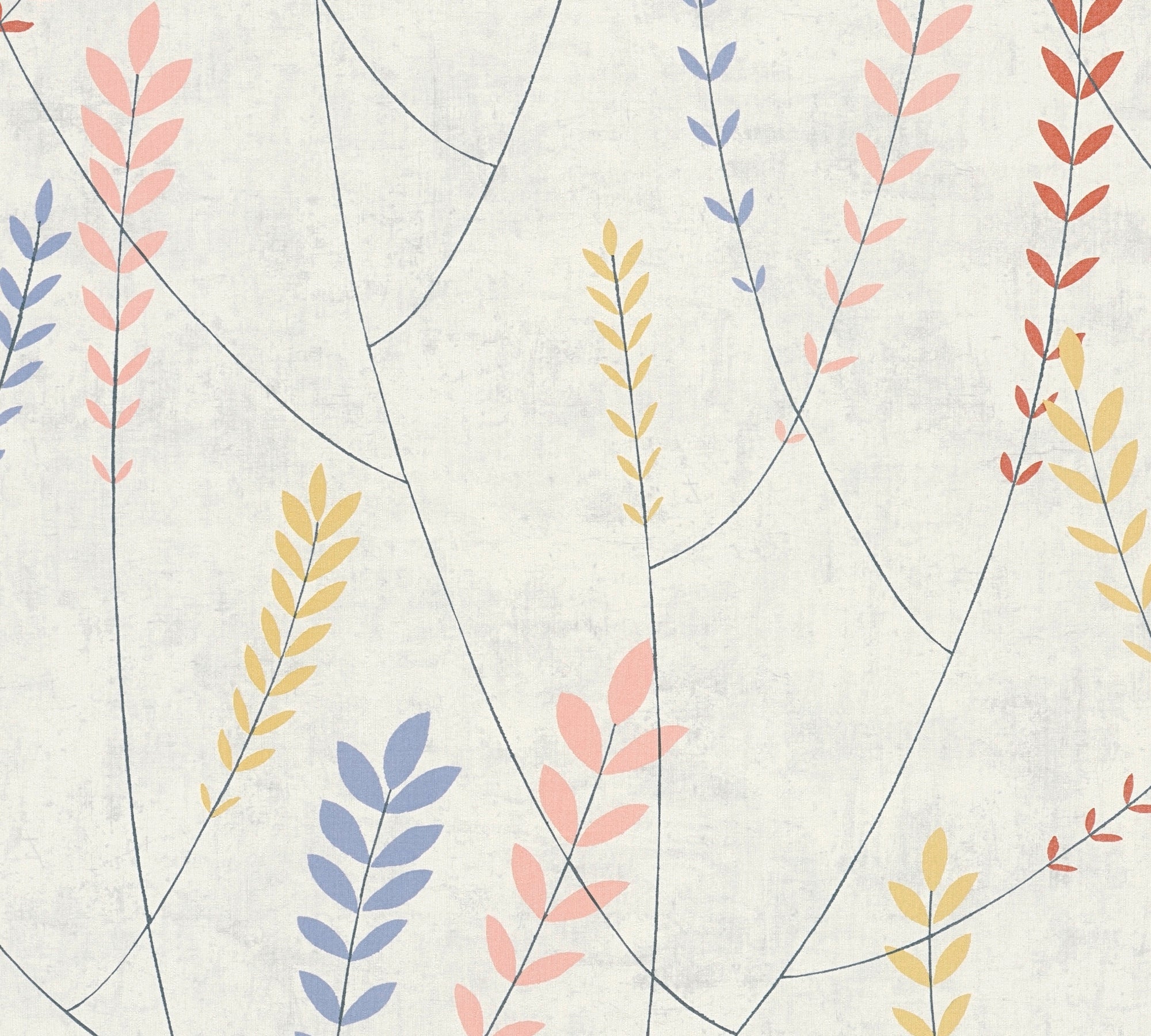 Hochwertige Vliestapete Grau Floral