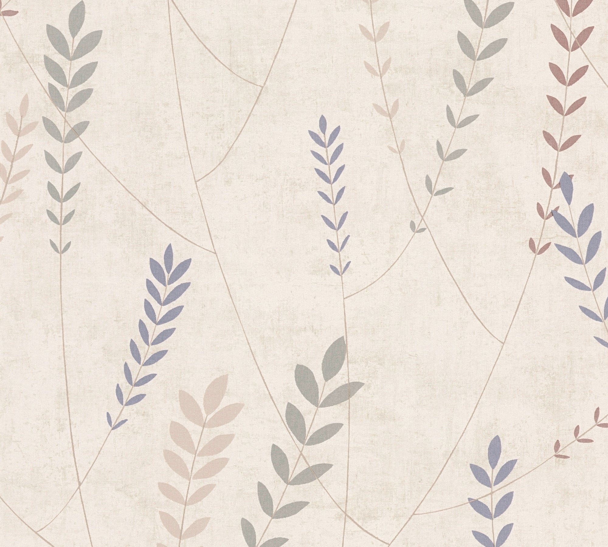 Hochwertige Vliestapete Beige Floral