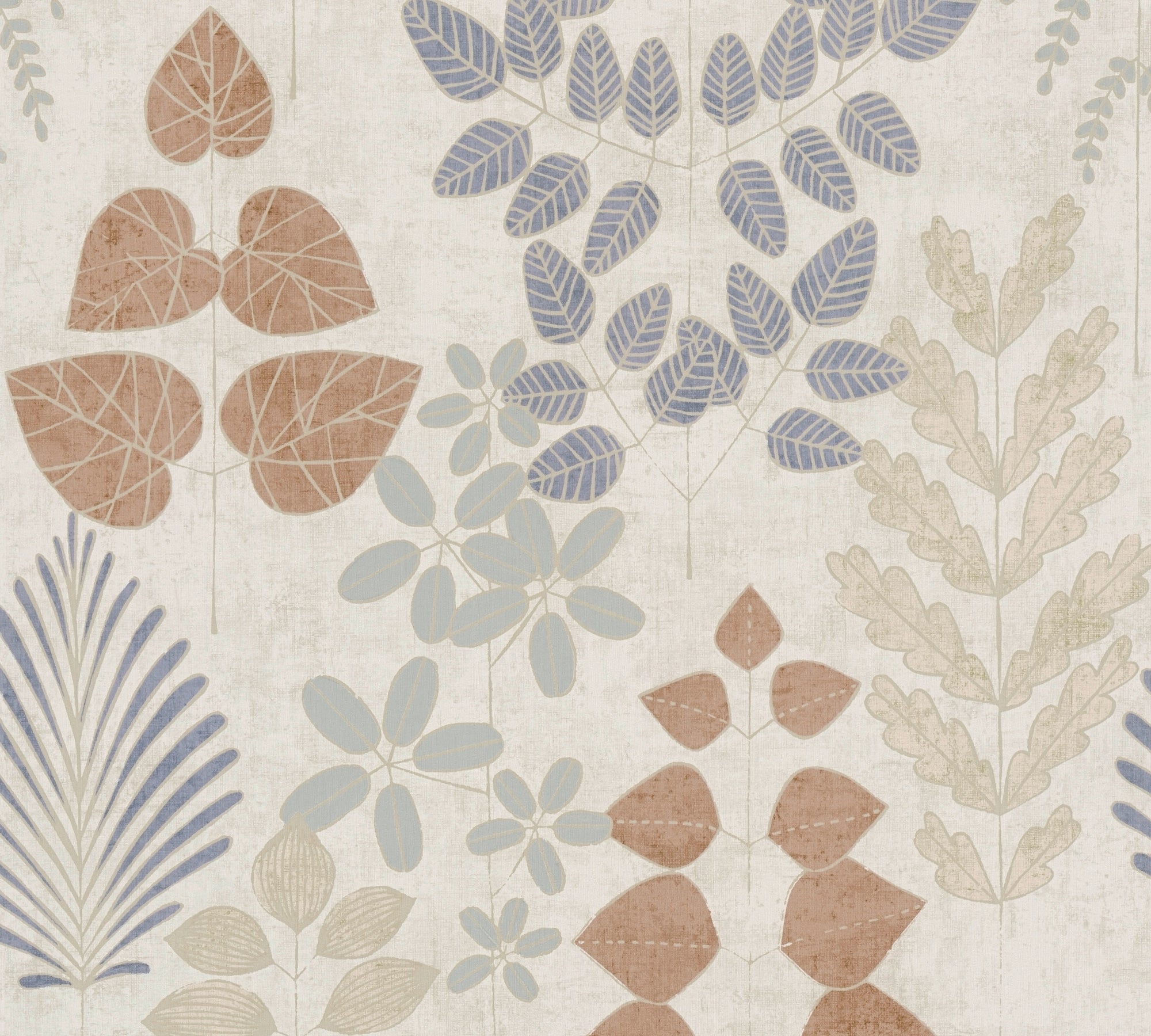 Hochwertige Vliestapete Beige Floral