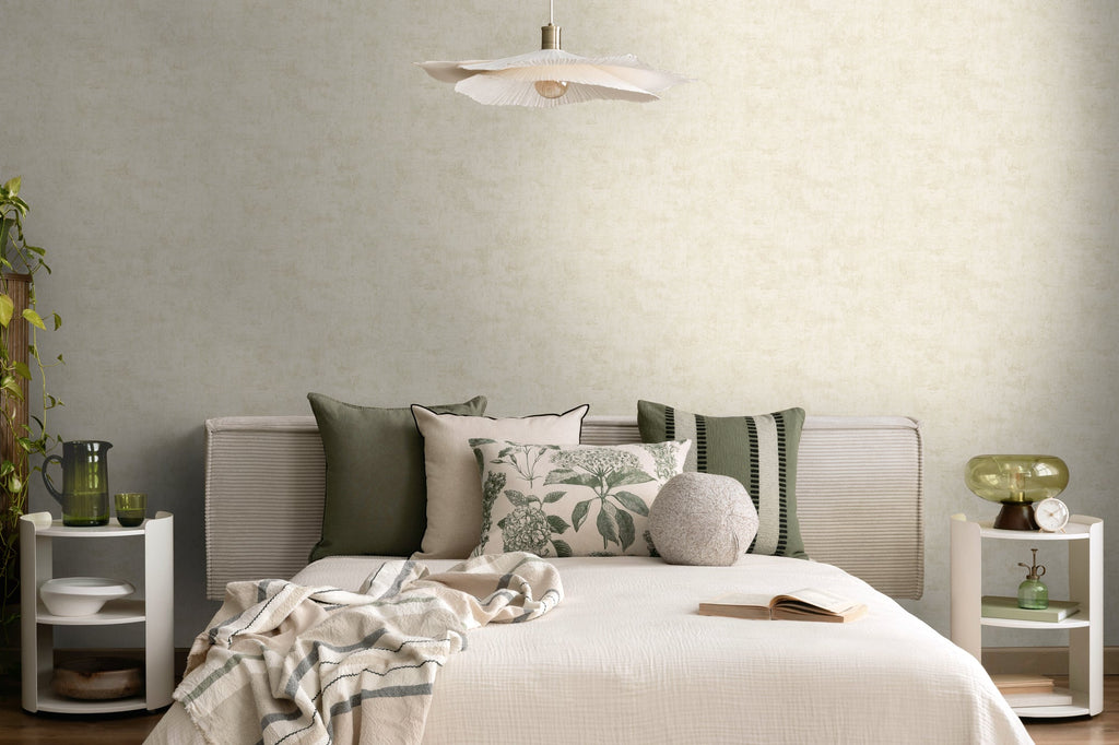 Hochwertige Vliestapete Beige Unitapete