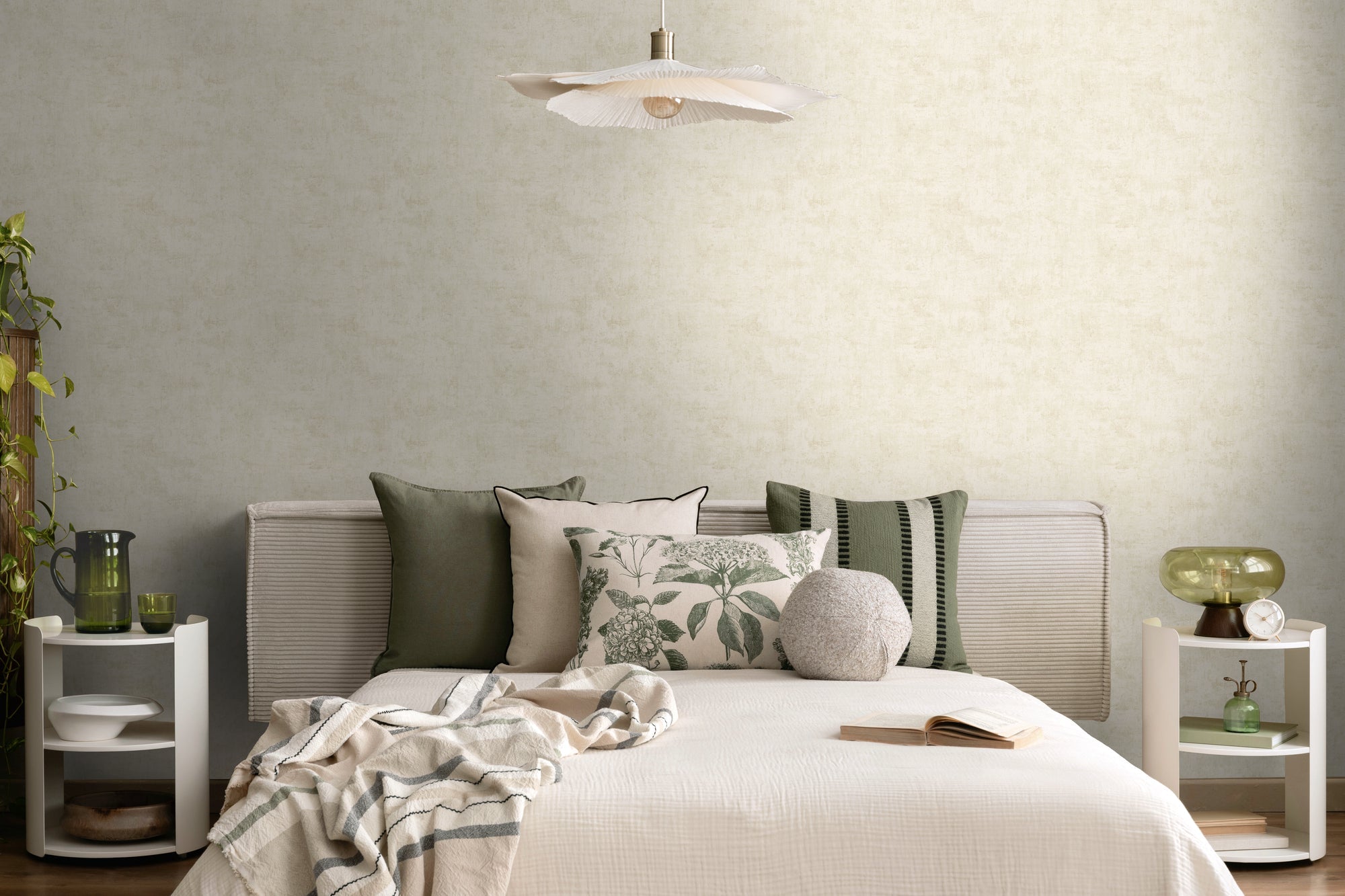 Hochwertige Vliestapete Beige Unitapete
