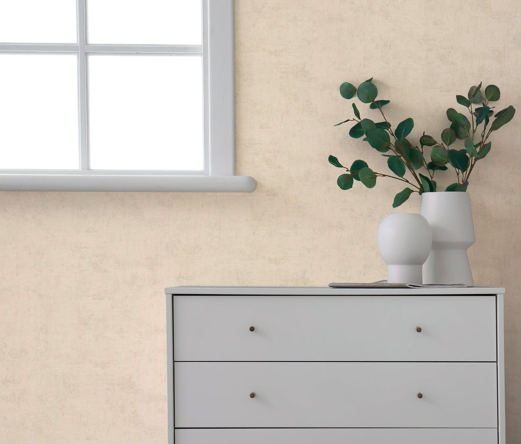 Hochwertige Vliestapete Beige Unitapete