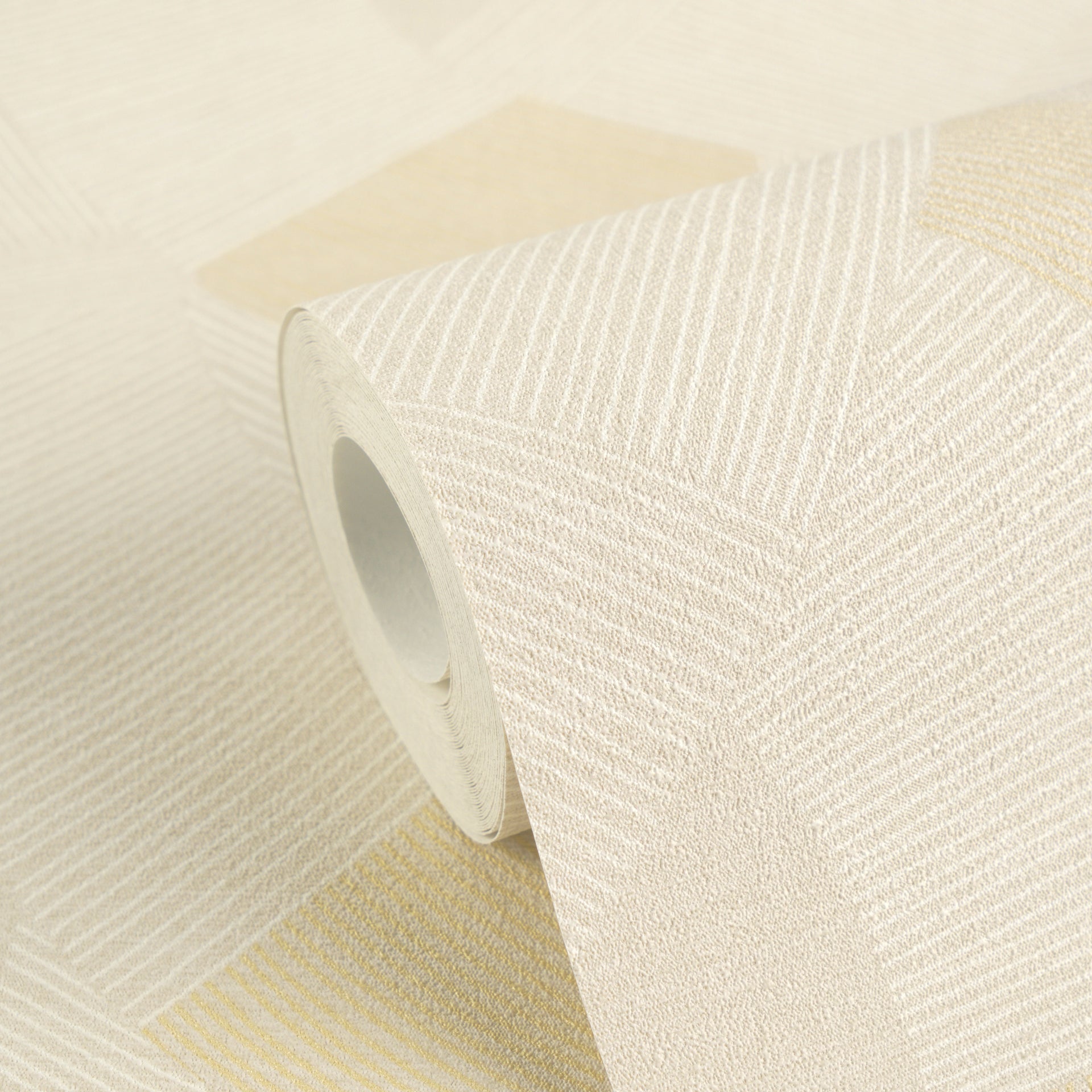 Cuba II-Vliestapete Vinyltapete Beige Geometrisch