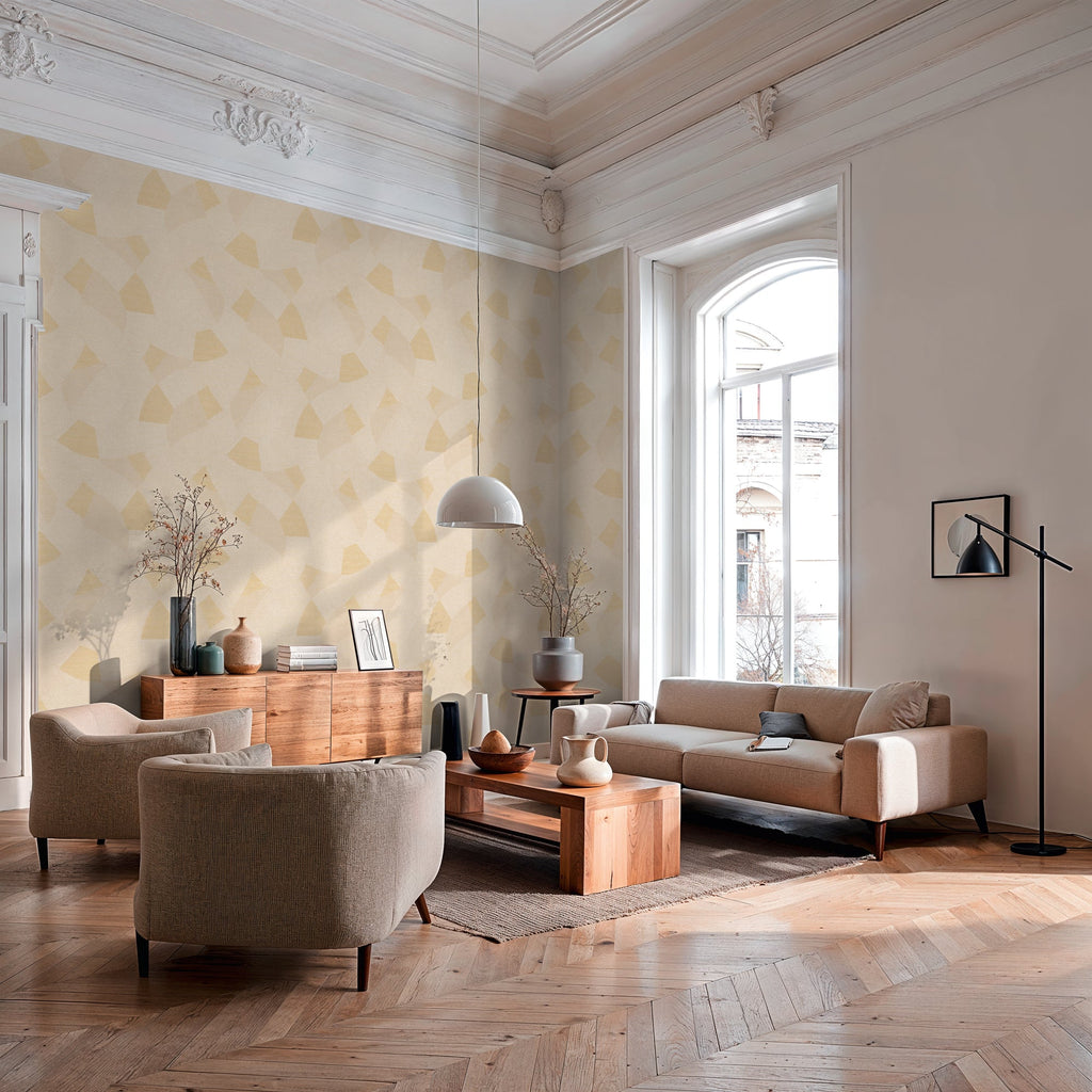 Cuba II-Vliestapete Vinyltapete Beige Geometrisch