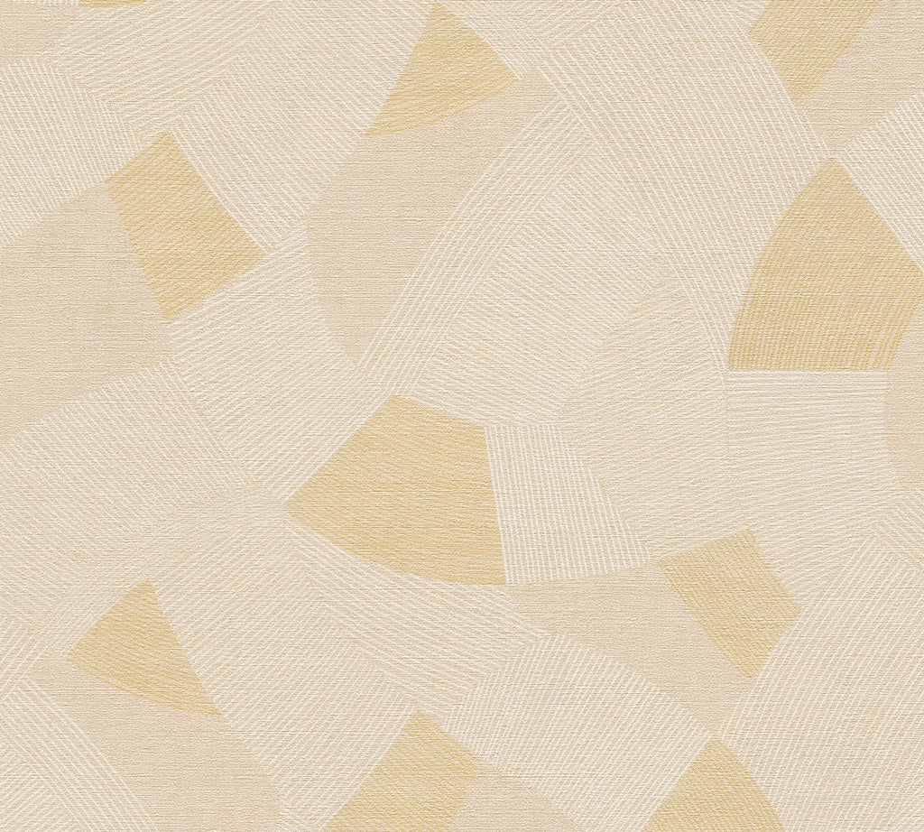 Cuba II-Vliestapete Vinyltapete Beige Geometrisch