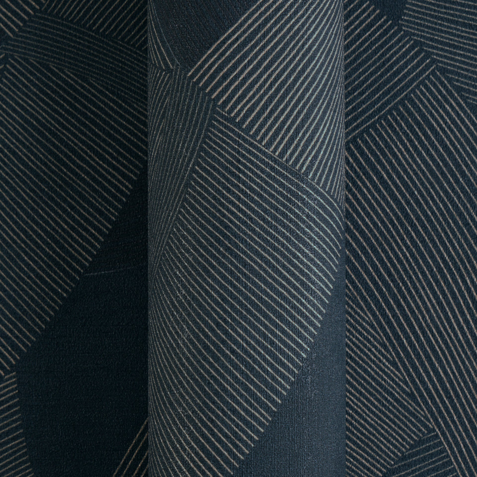 Cuba II-Vliestapete Vinyltapete Blau Geometrisch
