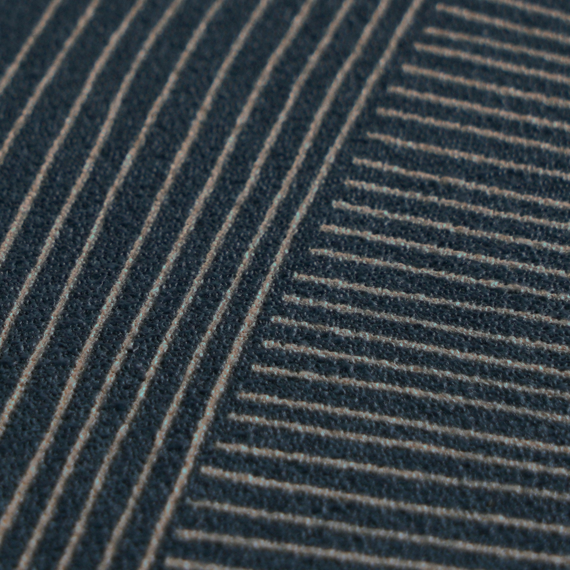 Cuba II-Vliestapete Vinyltapete Blau Geometrisch