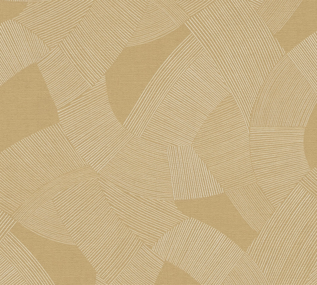 Cuba II-Vliestapete Vinyltapete Braun Geometrisch
