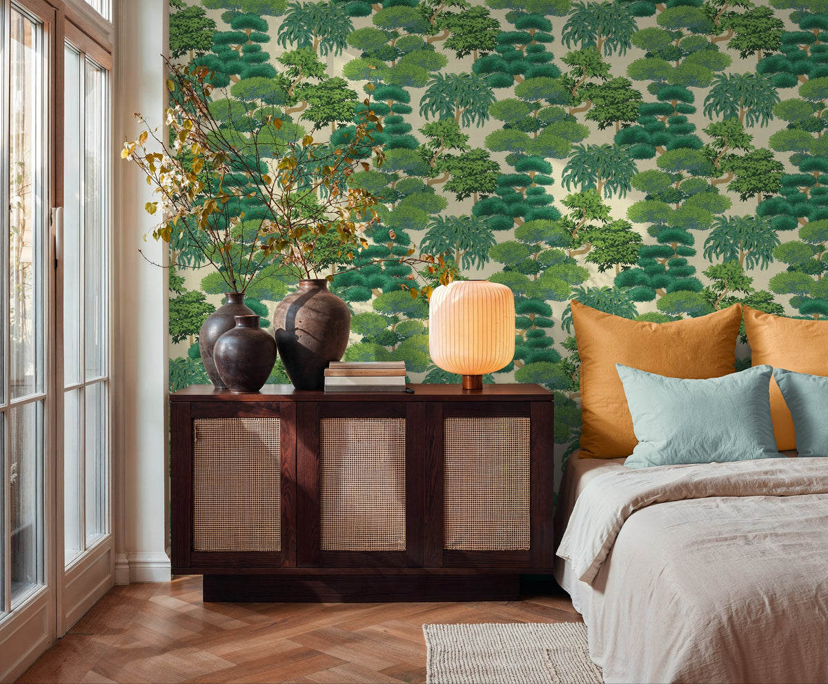 Papel pintado vinílico Cuba II verde naturaleza - Matex - Imagen 6