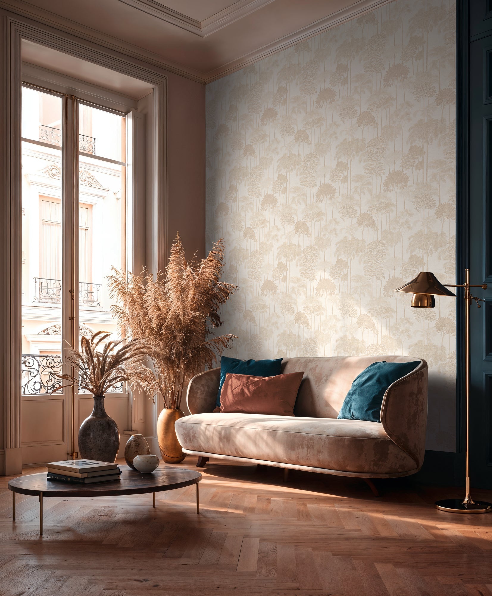 Cuba II-Vliestapete Vinyltapete Beige Dschungel