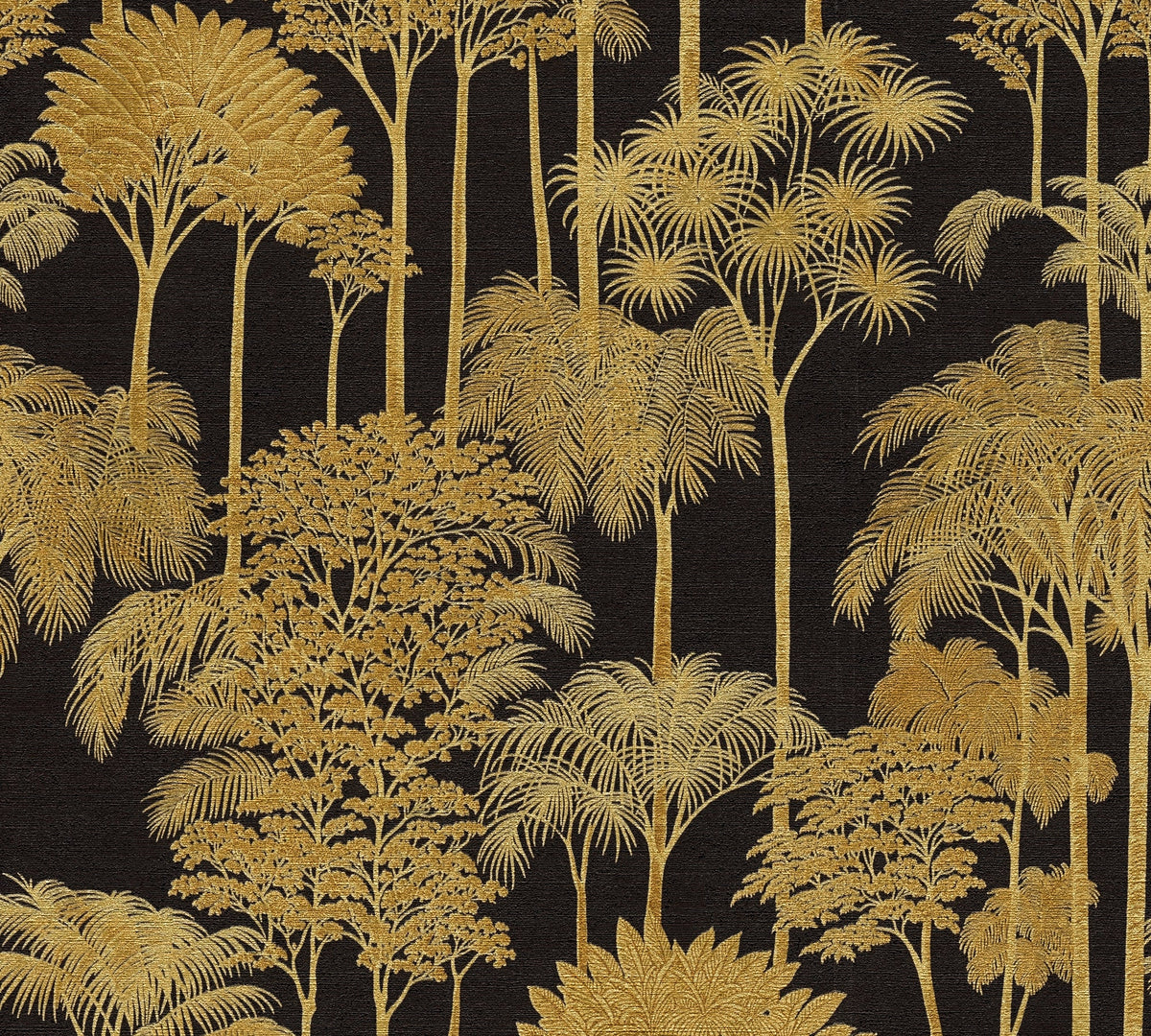 Papel pintado vinílico Cuba II negro selva tropical - Matex - Imagen 7