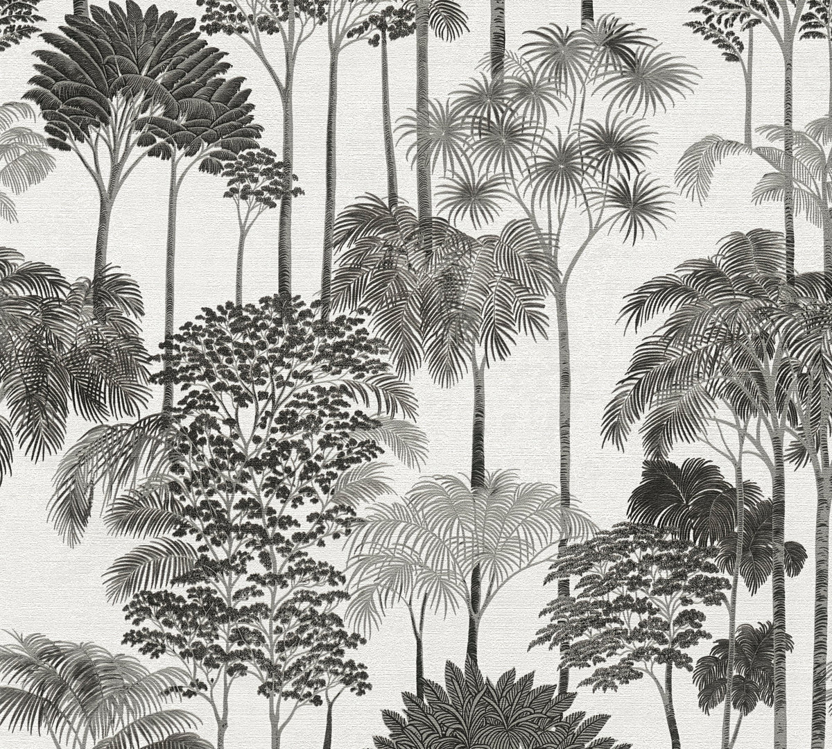 Papel pintado vinílico Cuba II gris selva tropical - Matex - Imagen 7