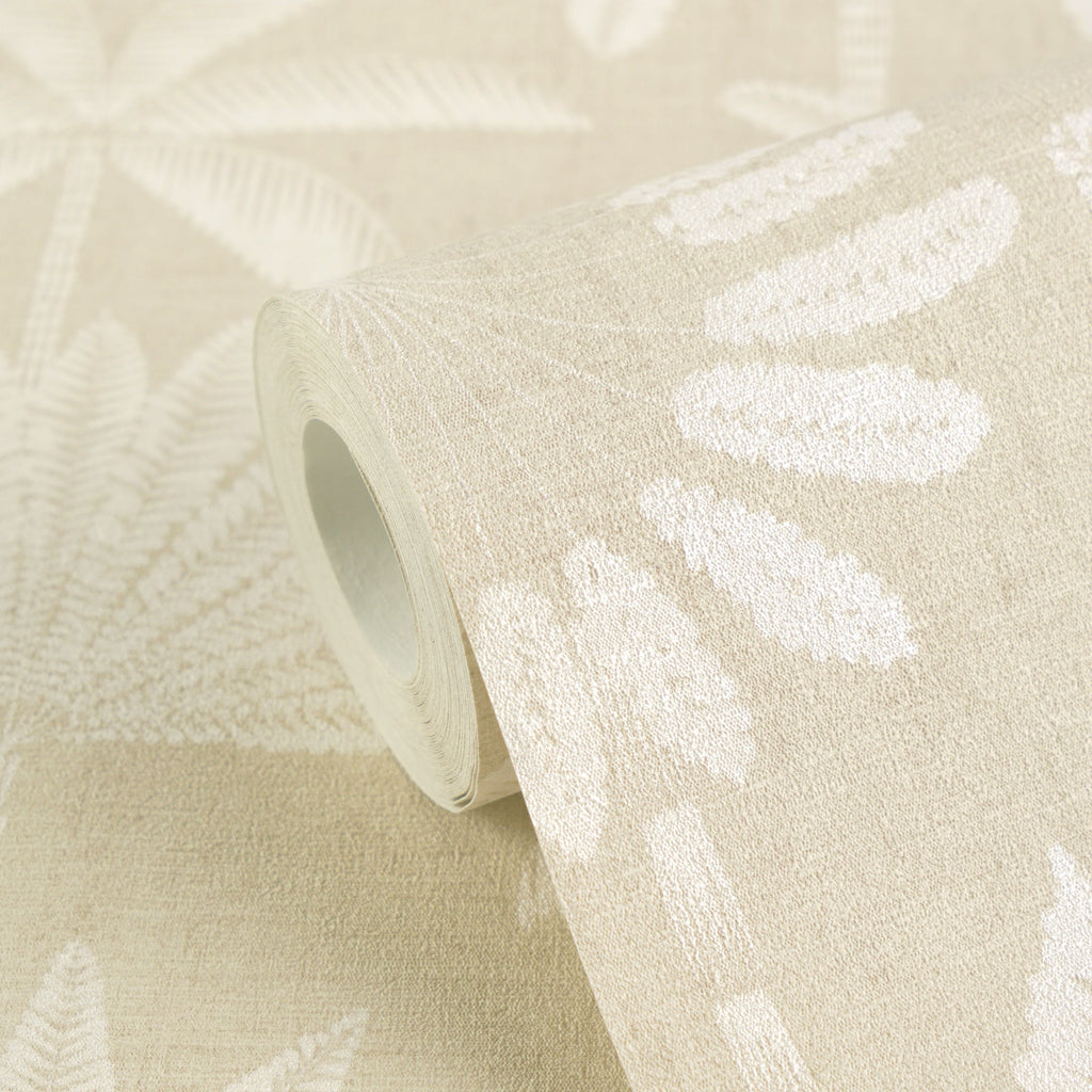 Cuba II-Vliestapete Vinyltapete Beige Dschungel