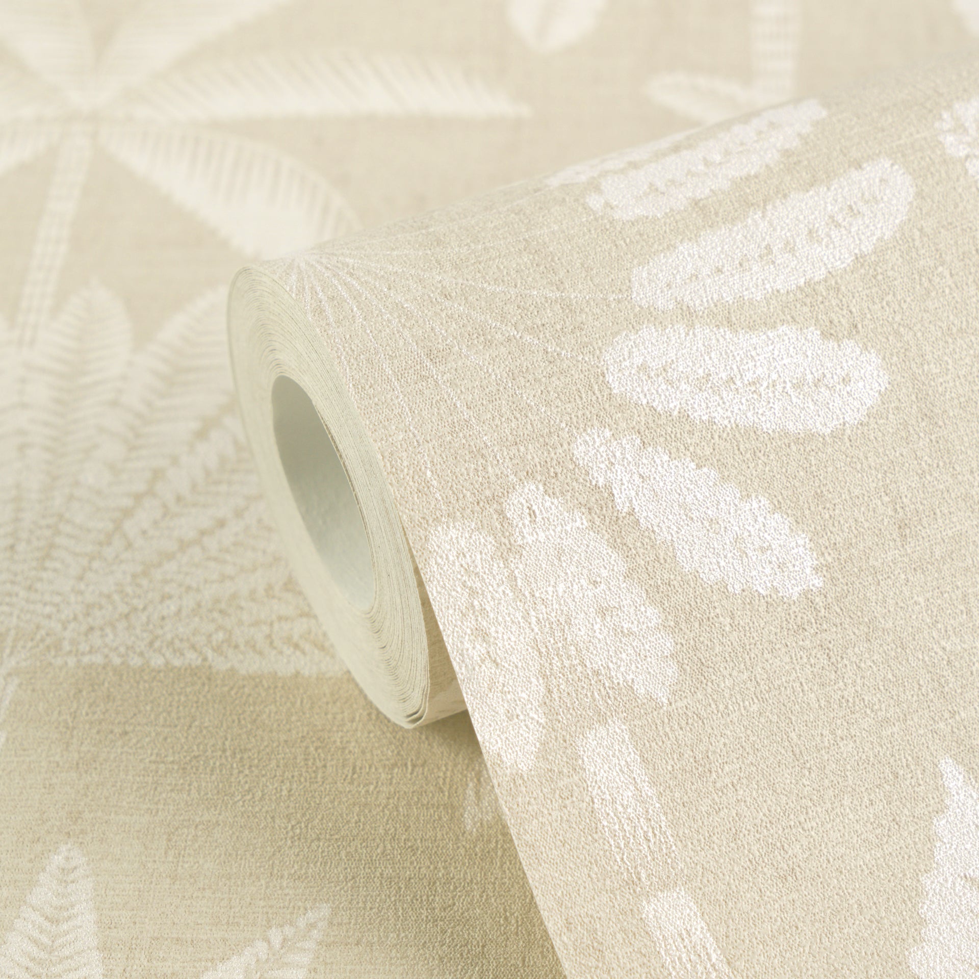 Cuba II-Vliestapete Vinyltapete Beige Dschungel