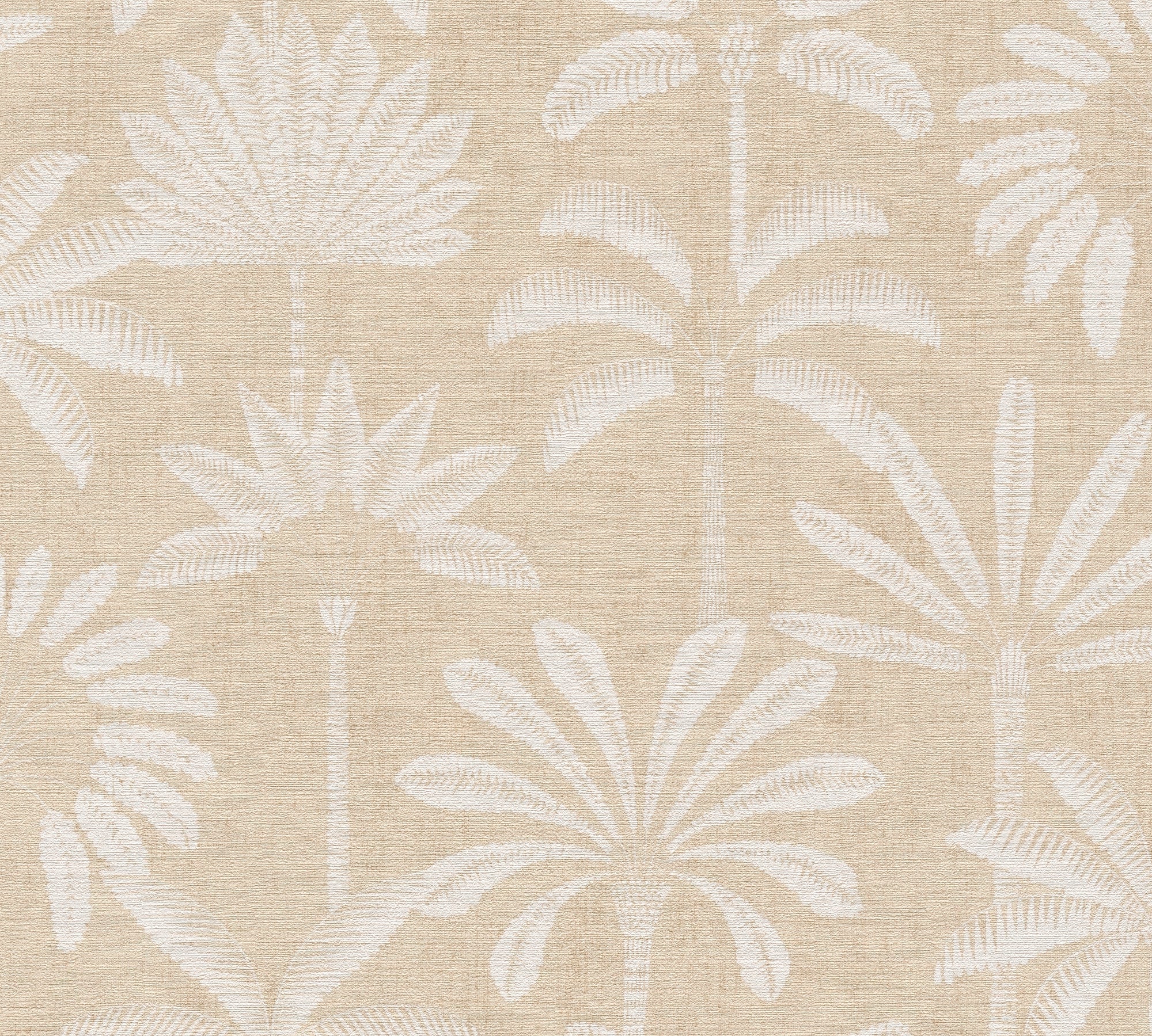 Cuba II-Vliestapete Vinyltapete Beige Dschungel
