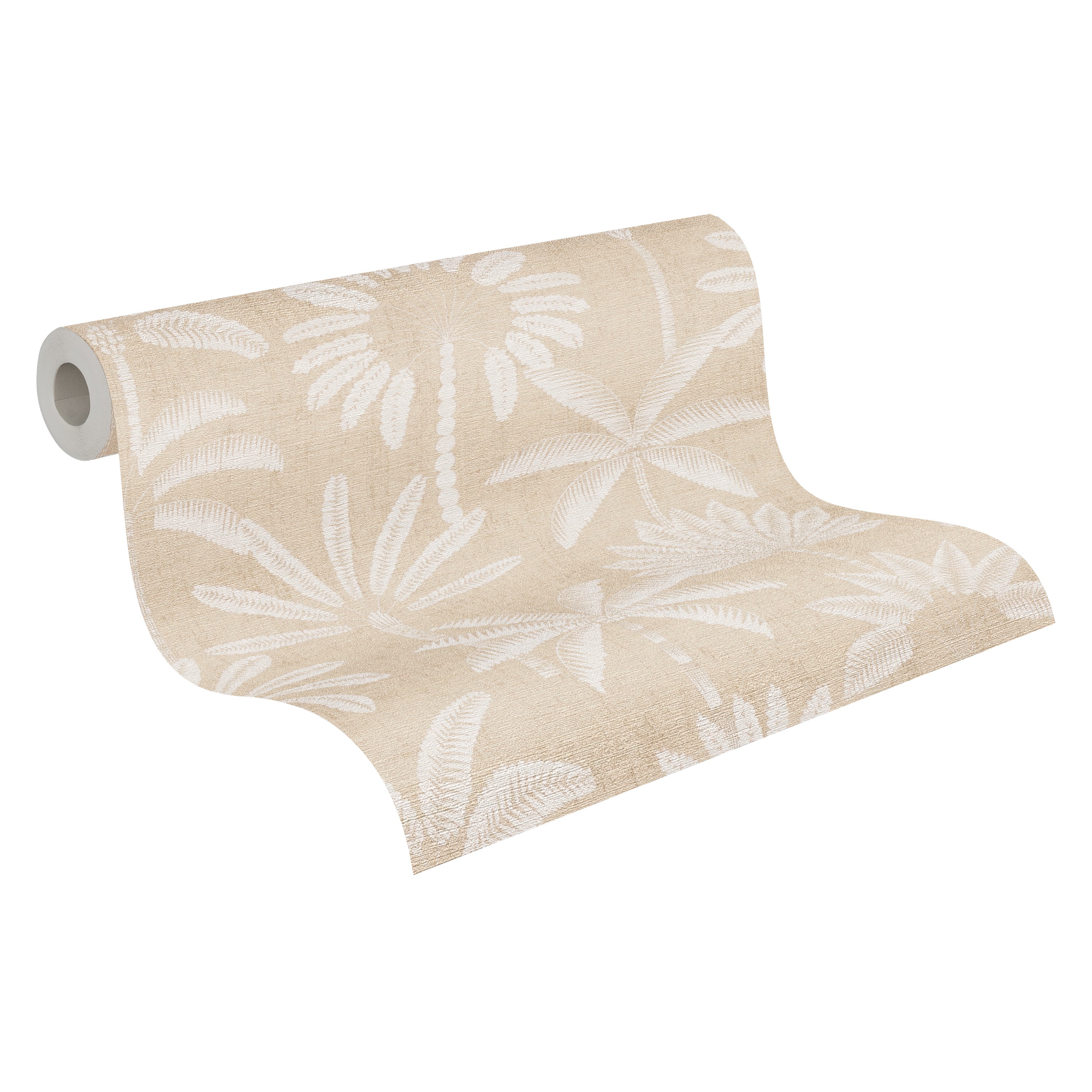 Cuba II-Vliestapete Vinyltapete Beige Dschungel
