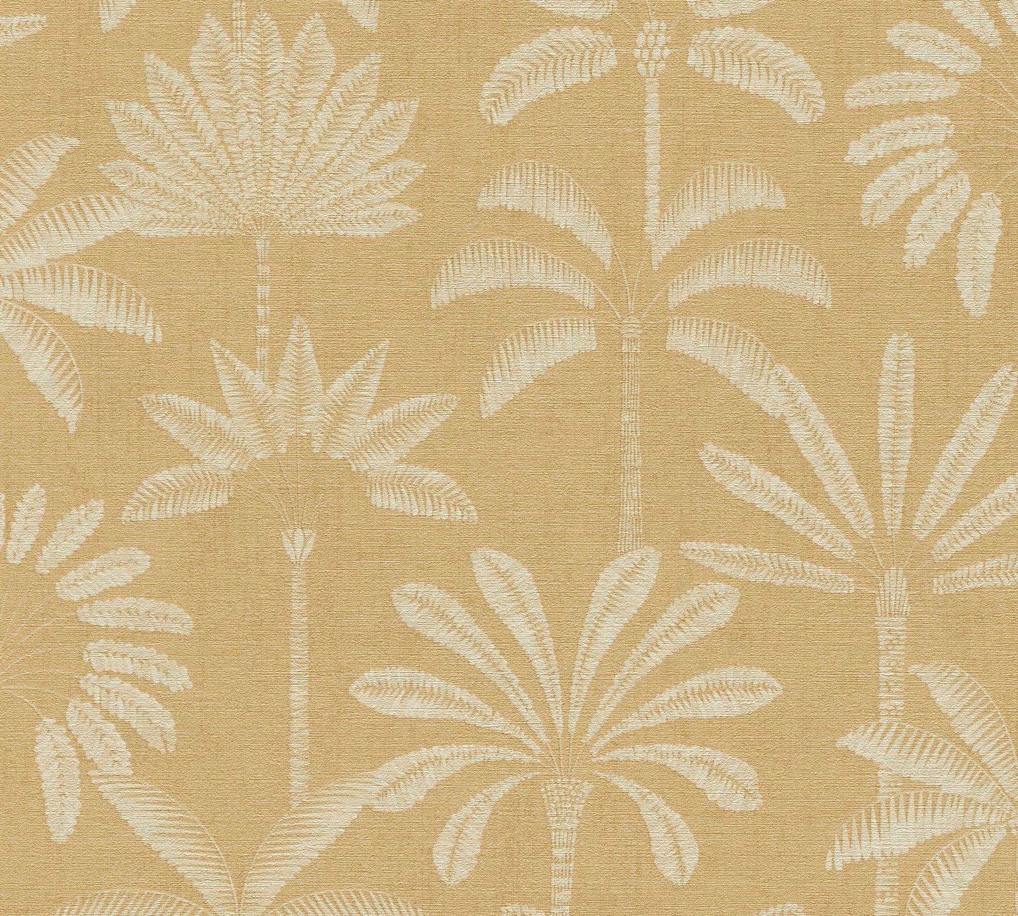 Cuba II-Vliestapete Vinyltapete Beige Dschungel