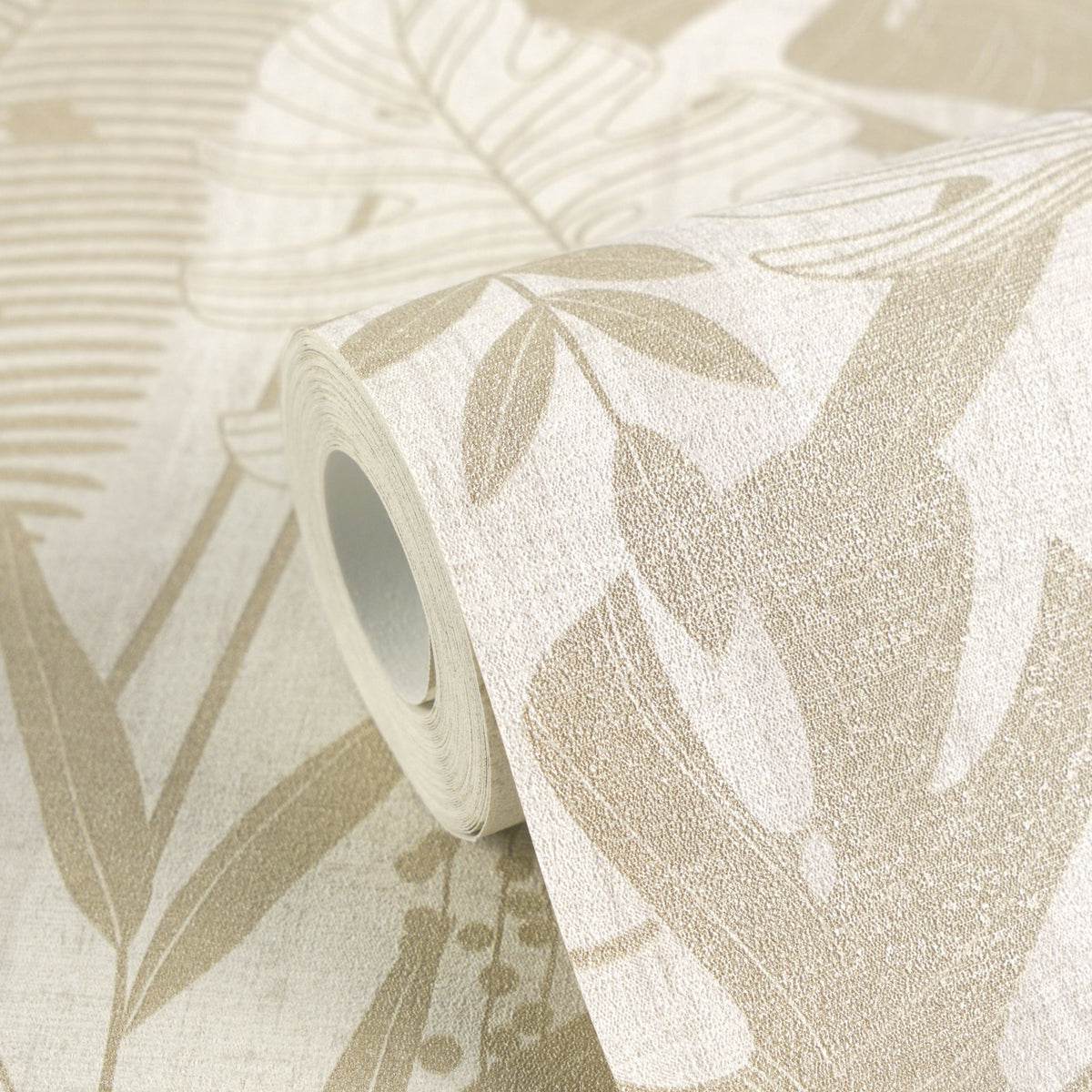 Papel pintado vinílico Cuba II beige selva tropical - Matex - Imagen 2