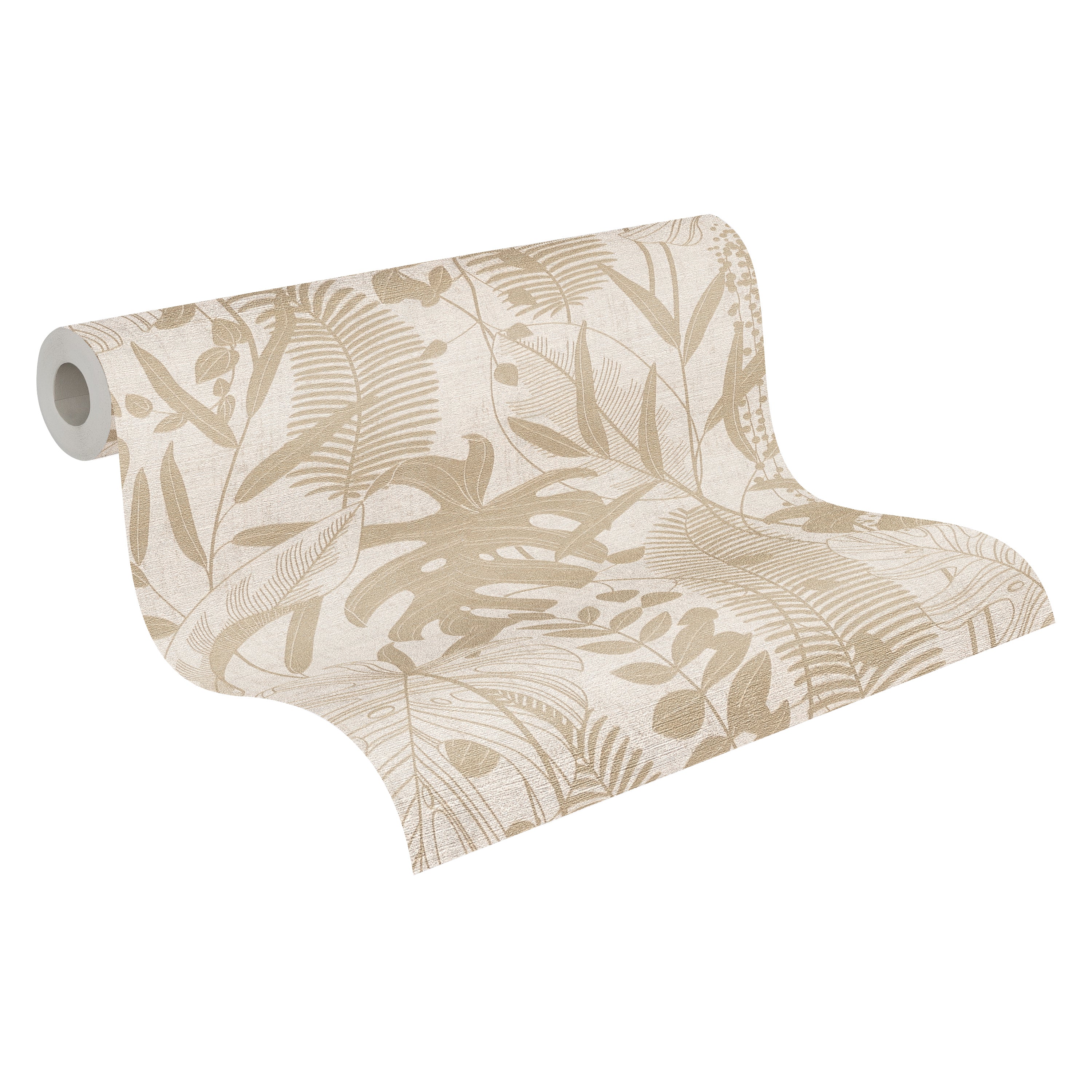 Cuba II-Vliestapete Vinyltapete Beige Dschungel
