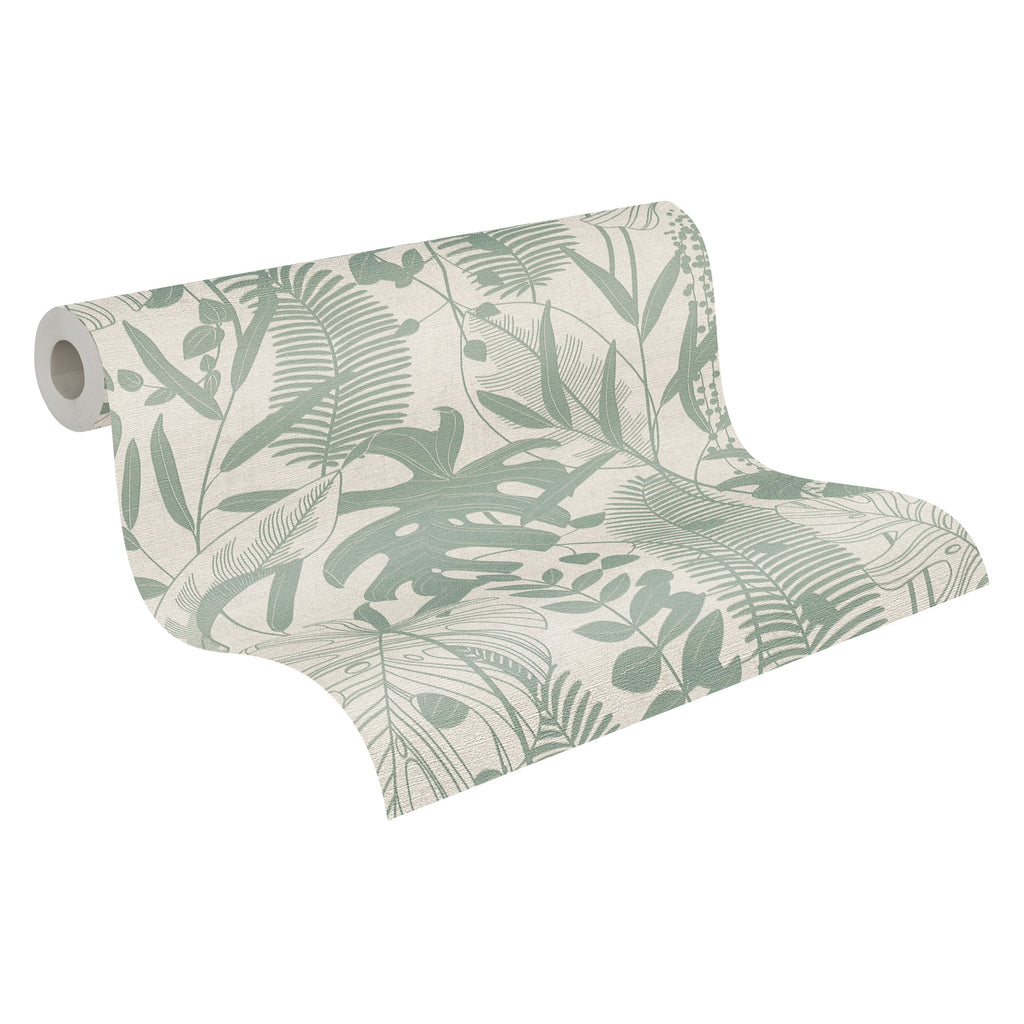 Cuba II-Vliestapete Vinyltapete Creme Dschungel