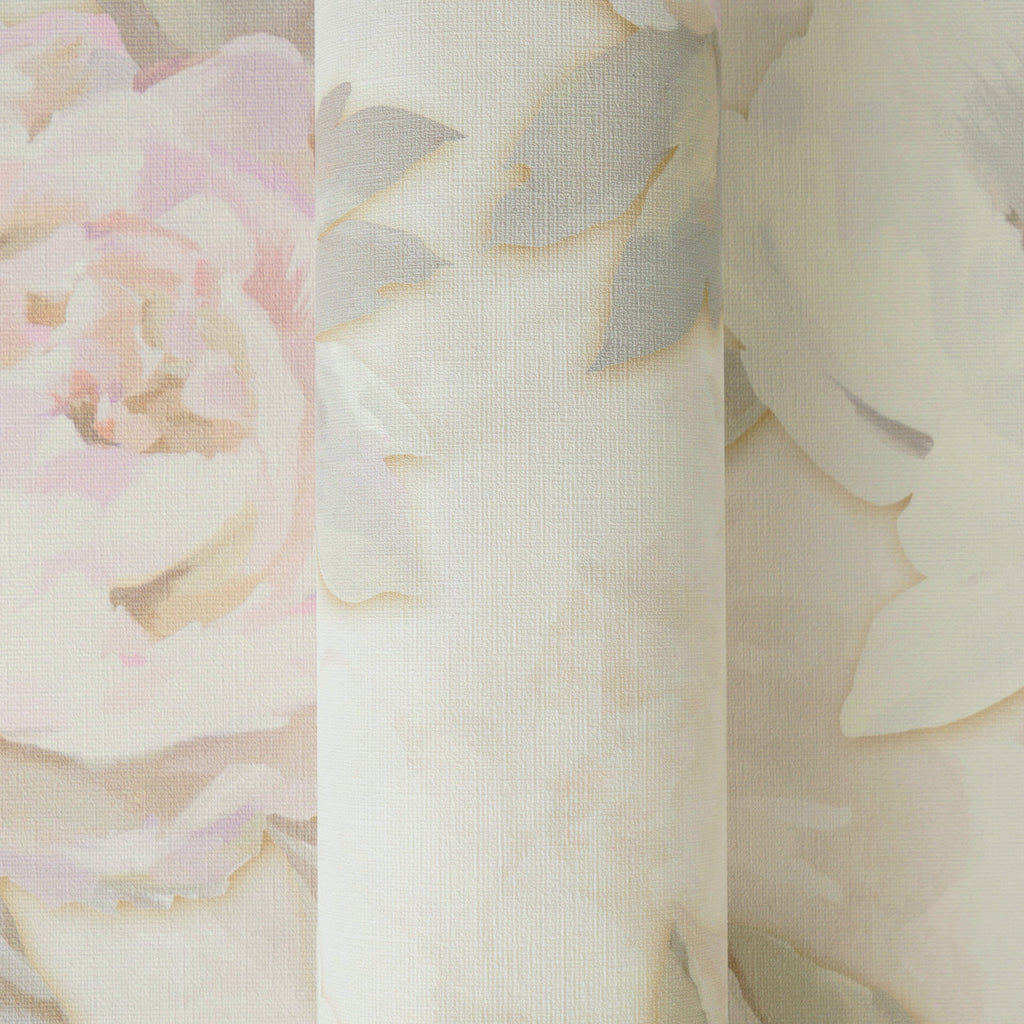 Hochwertige Vliestapete Creme Floral