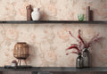 Hochwertige Vliestapete Creme Floral