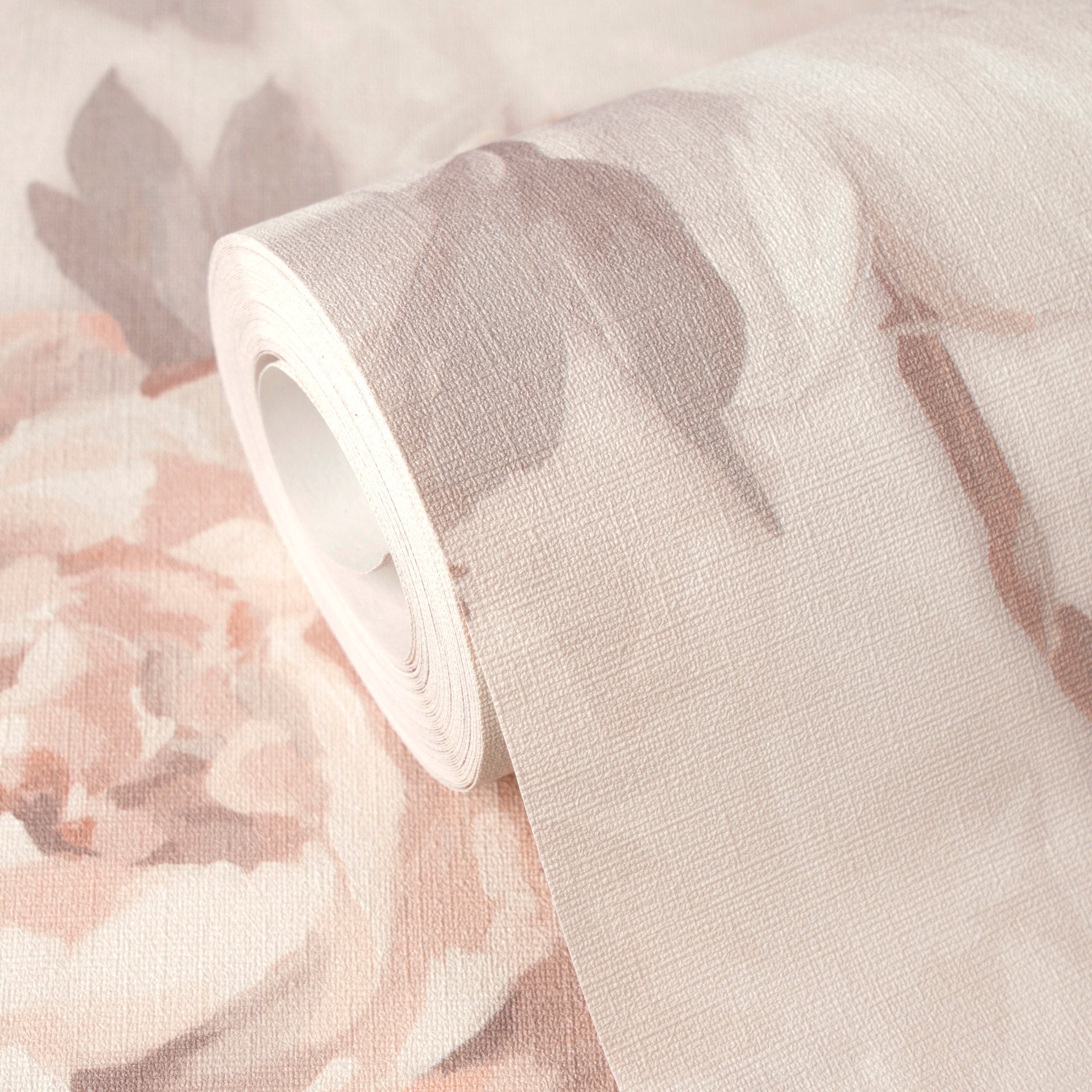 Hochwertige Vliestapete Creme Floral