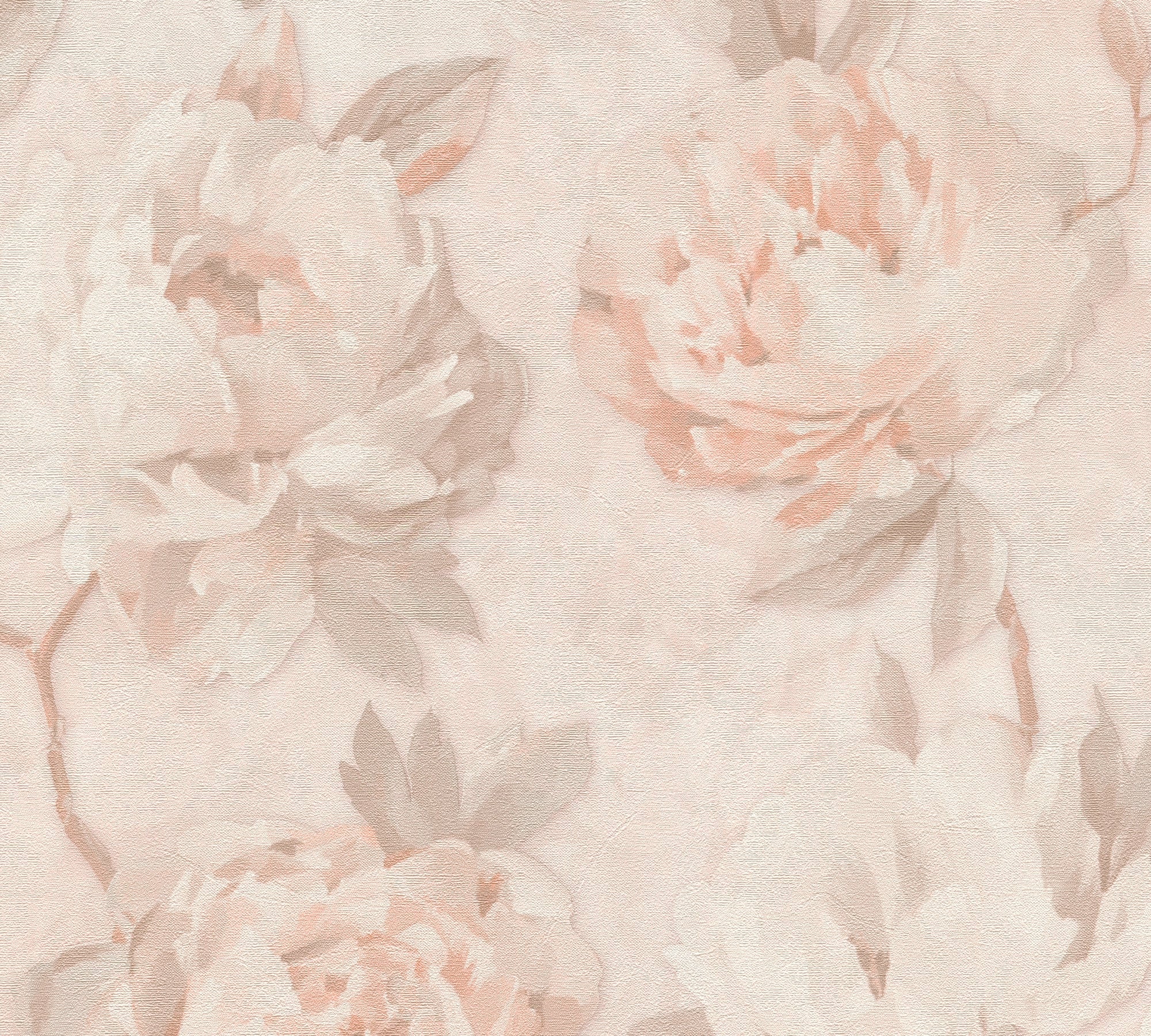 Hochwertige Vliestapete Creme Floral