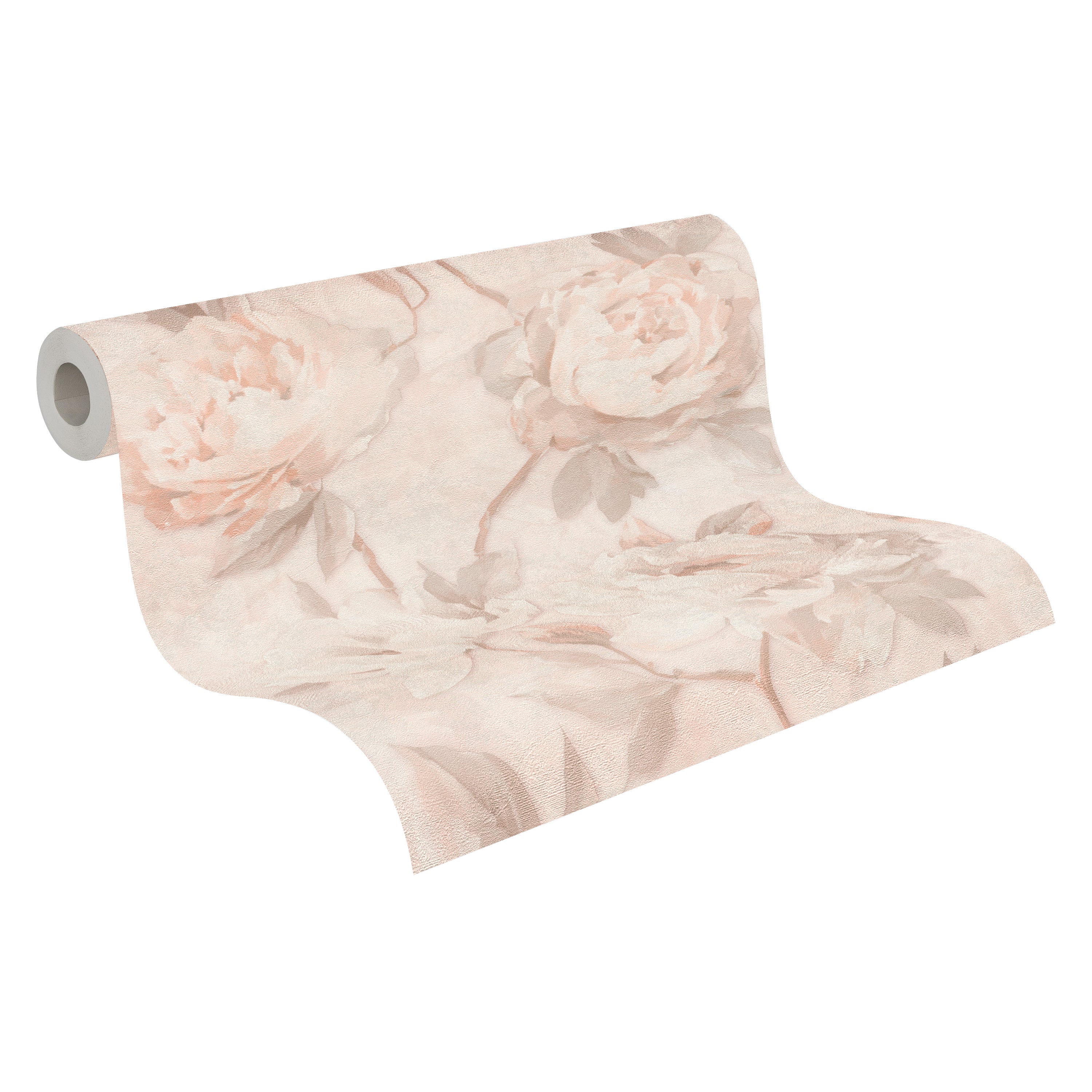 Hochwertige Vliestapete Creme Floral