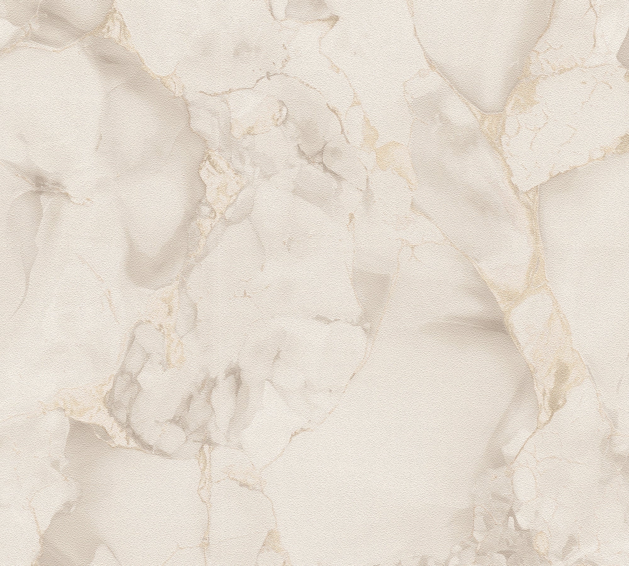 Hochwertige Vliestapete Creme Marmor