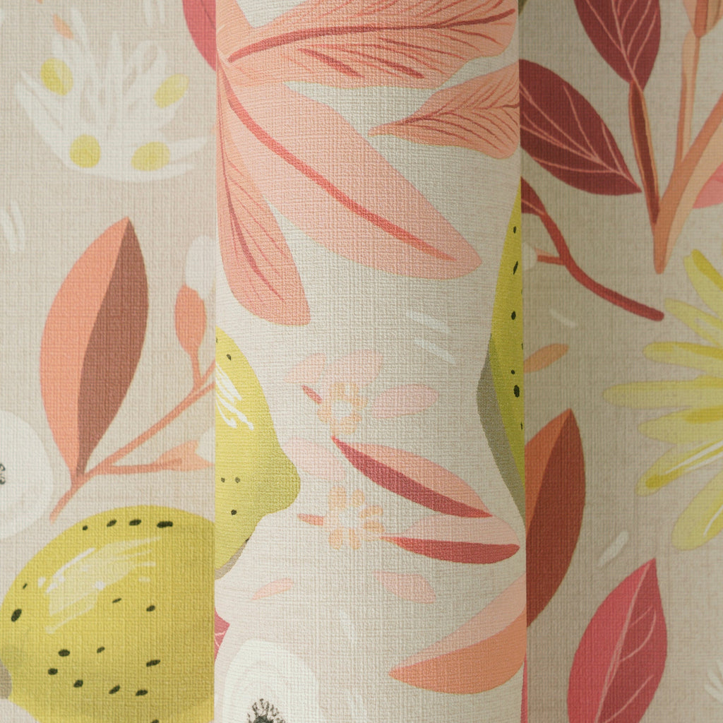 Hochwertige Vliestapete Beige Blumenmuster