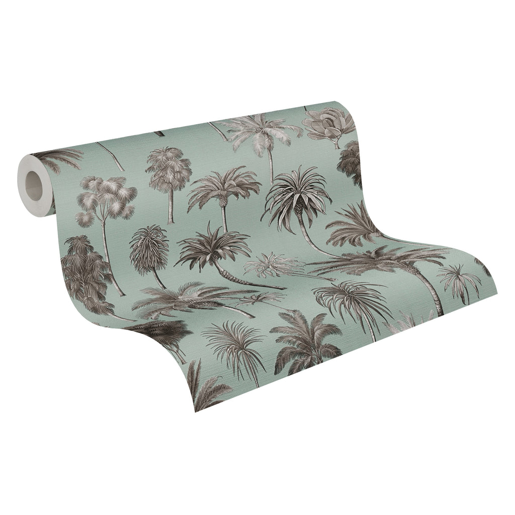 Hochwertige Vliestapete Braun Floral