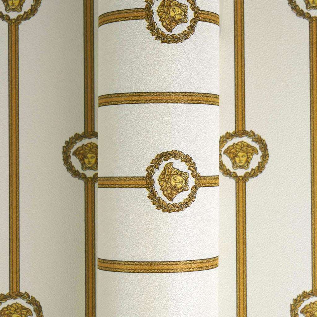 Versace 6-Vliestapete Vinyltapete Weis Streifentapete
