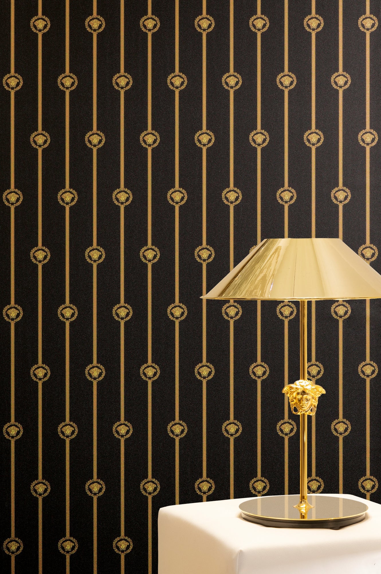 Versace 6-Vliestapete Vinyltapete Schwarz Streifentapete