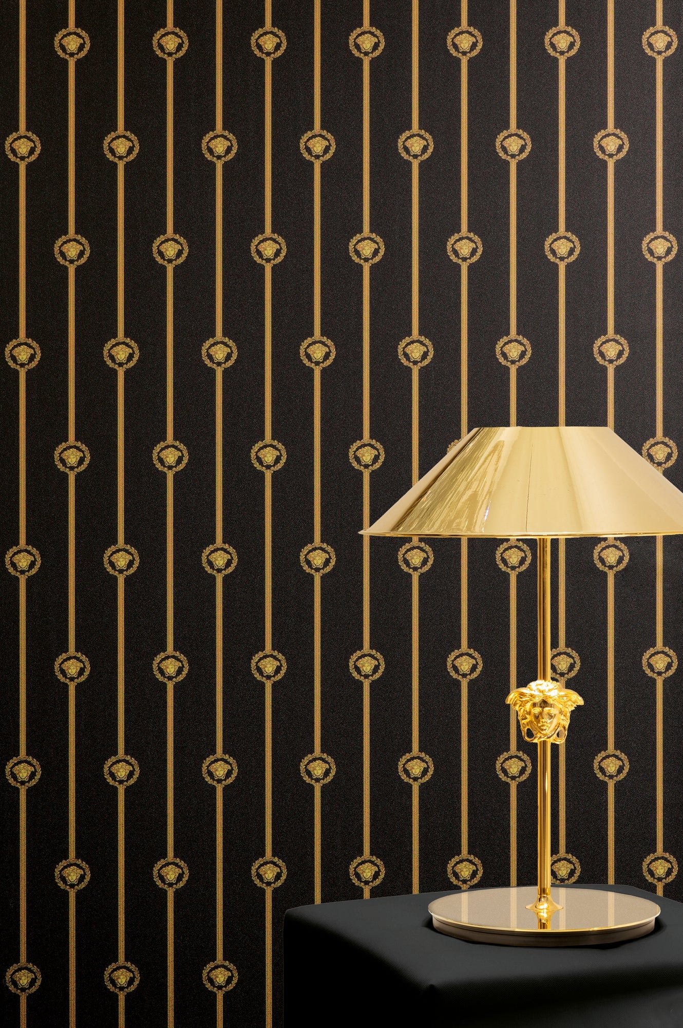Versace 6-Vliestapete Vinyltapete Schwarz Streifentapete