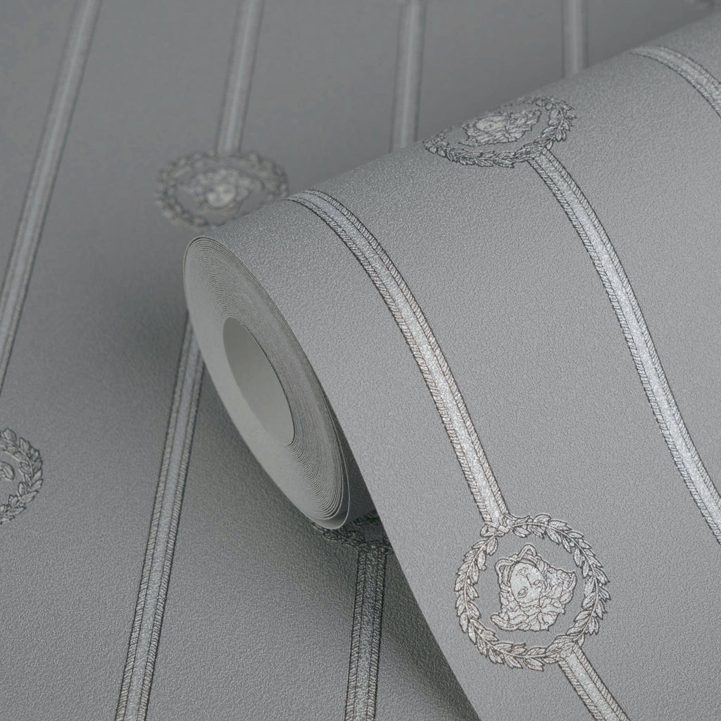 Versace 6-Vliestapete Vinyltapete Grau Streifentapete