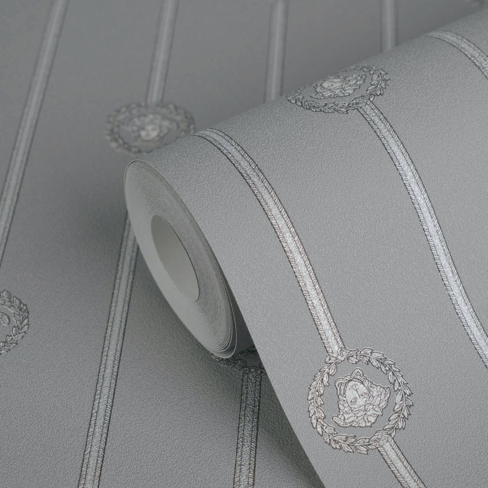 Versace 6-Vliestapete Vinyltapete Grau Streifentapete