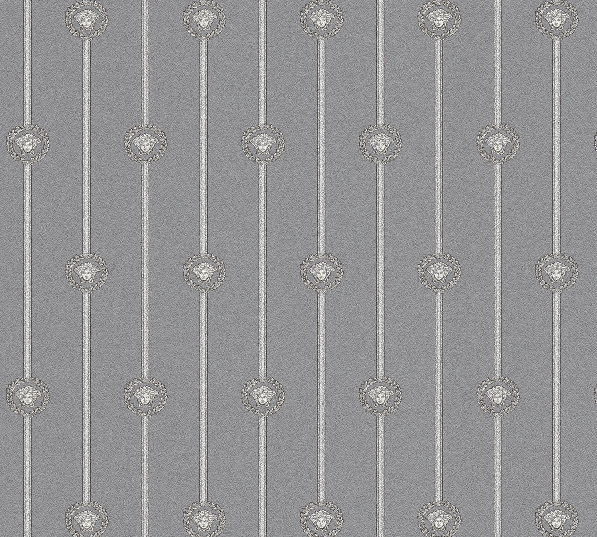 Papel pintado vinílico Versace 6 gris de rayas - Matex - Imagen 7