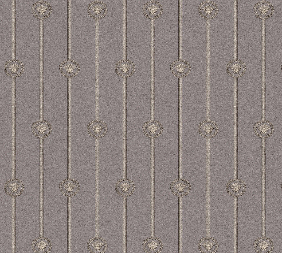 Papel pintado vinílico Versace 6 gris de rayas - Matex - Imagen 7