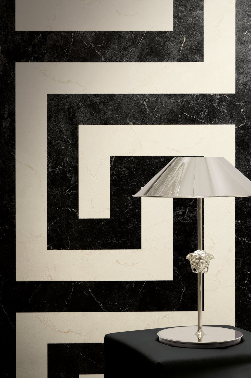 Versace 6-Vliestapete Vinyltapete Schwarz Maander