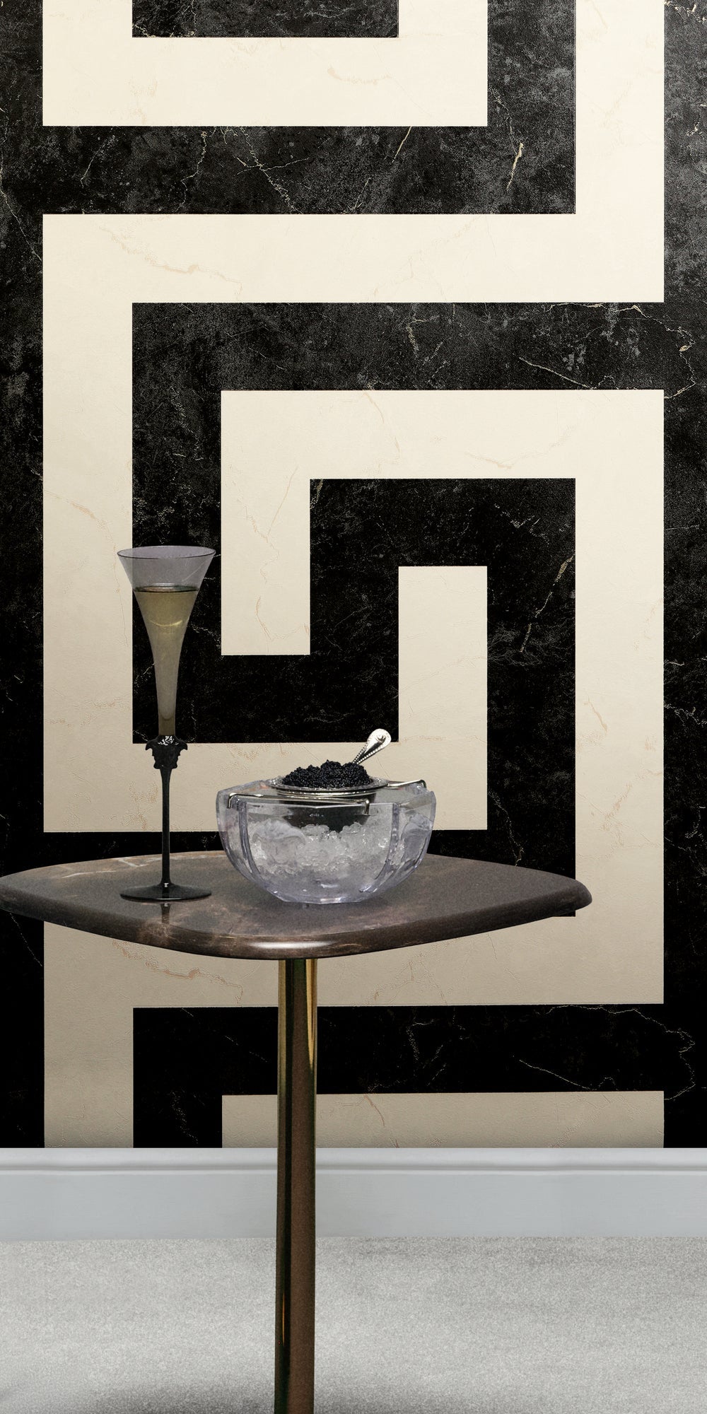 Versace 6-Vliestapete Vinyltapete Schwarz Maander