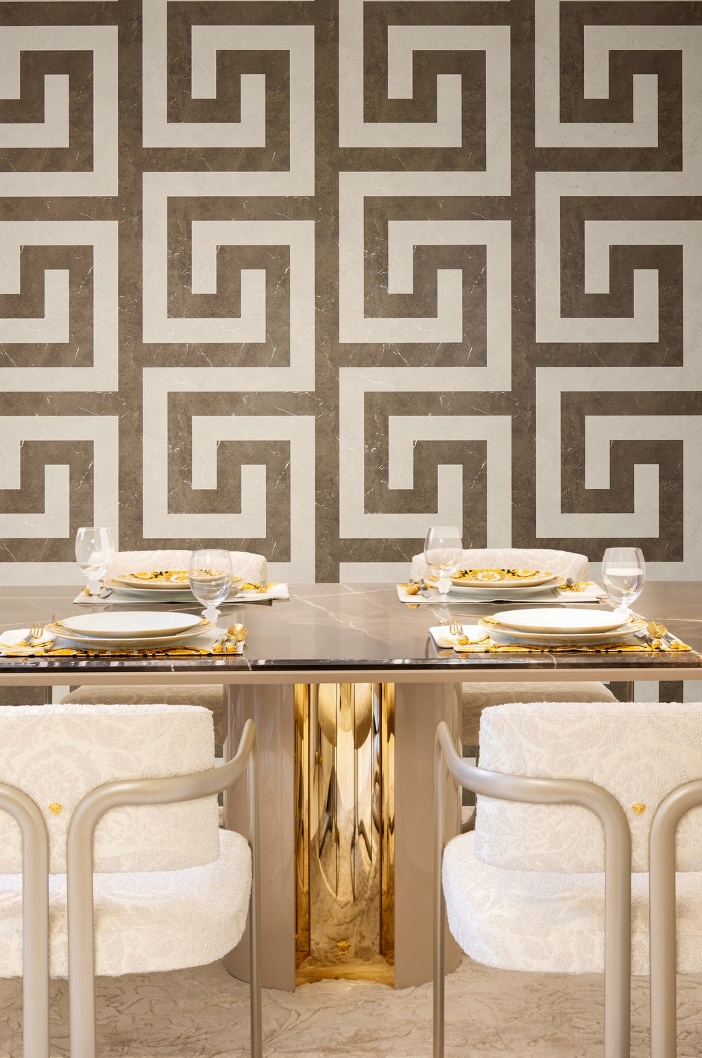 Versace 6-Vliestapete Vinyltapete Braun Maander