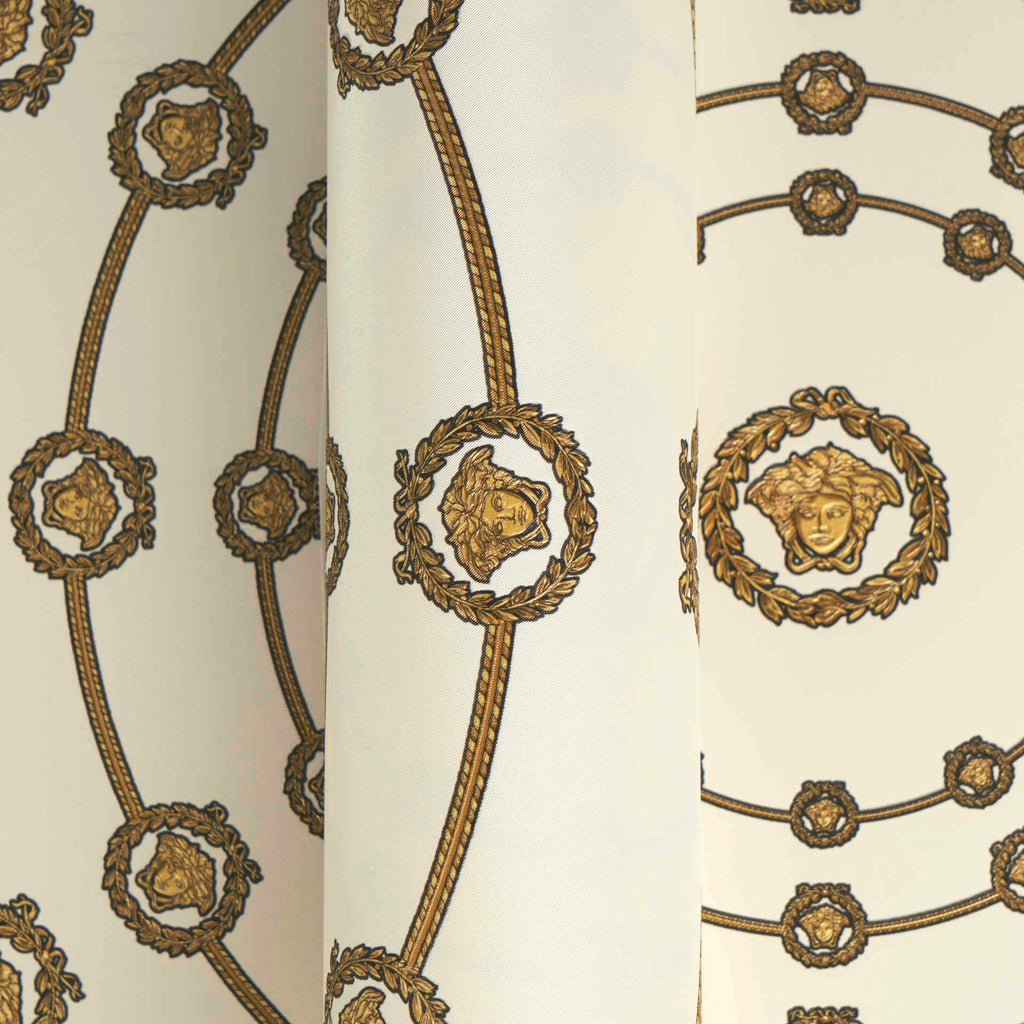 Versace 6-Vliestapete Vinyltapete Weis Medusakopf