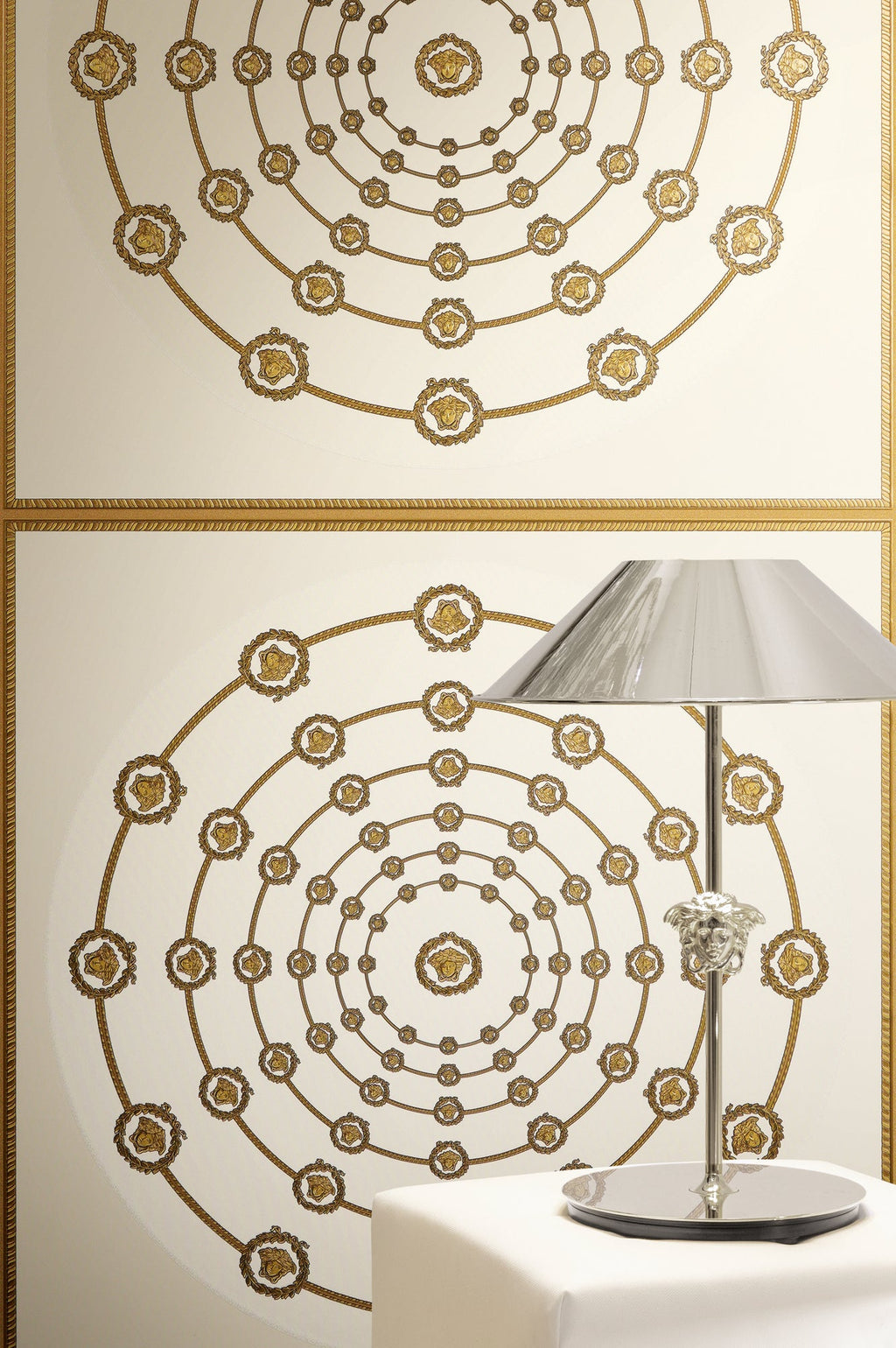 Versace 6-Vliestapete Vinyltapete Weis Medusakopf