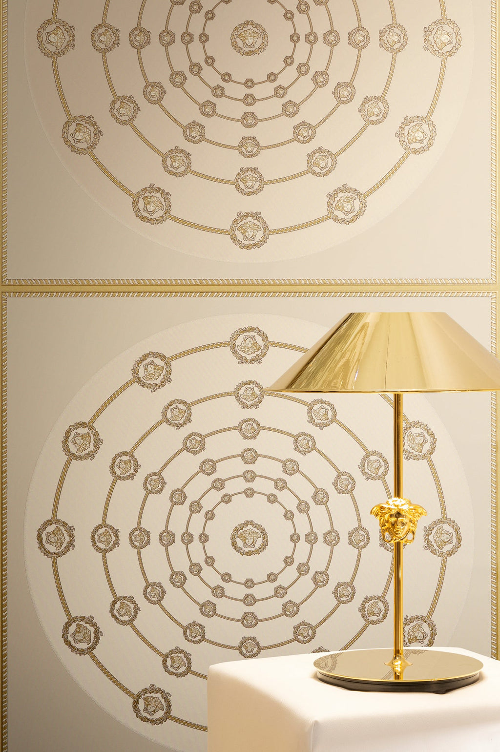 Versace 6-Vliestapete Vinyltapete Beige Medusakopf